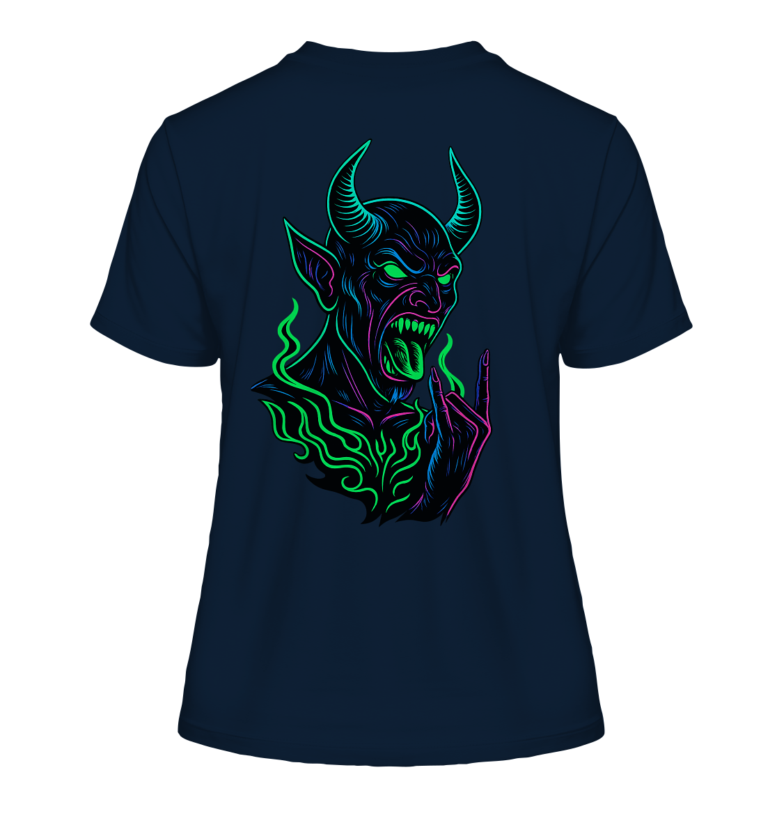 Neon Hellfire - Fitted Ladies Organic Shirt