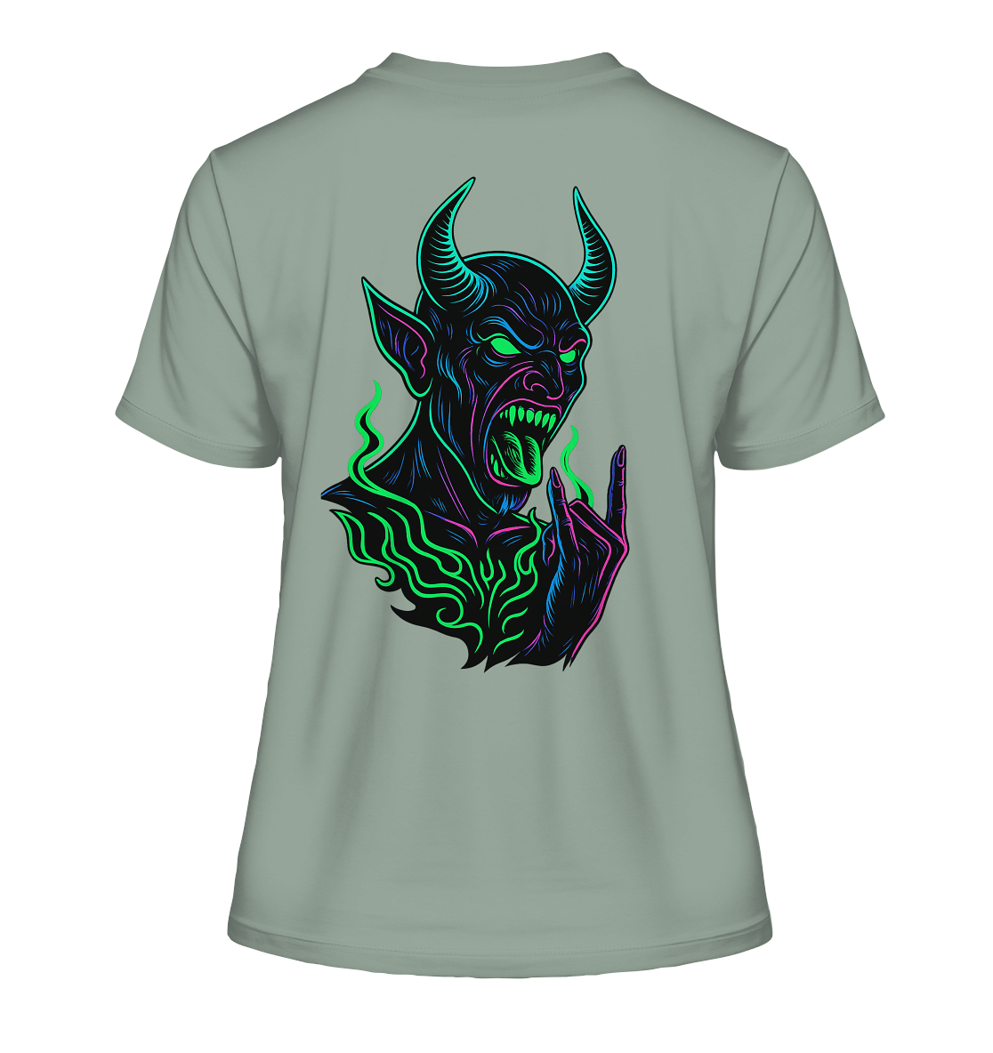 Neon Hellfire - Fitted Ladies Organic Shirt