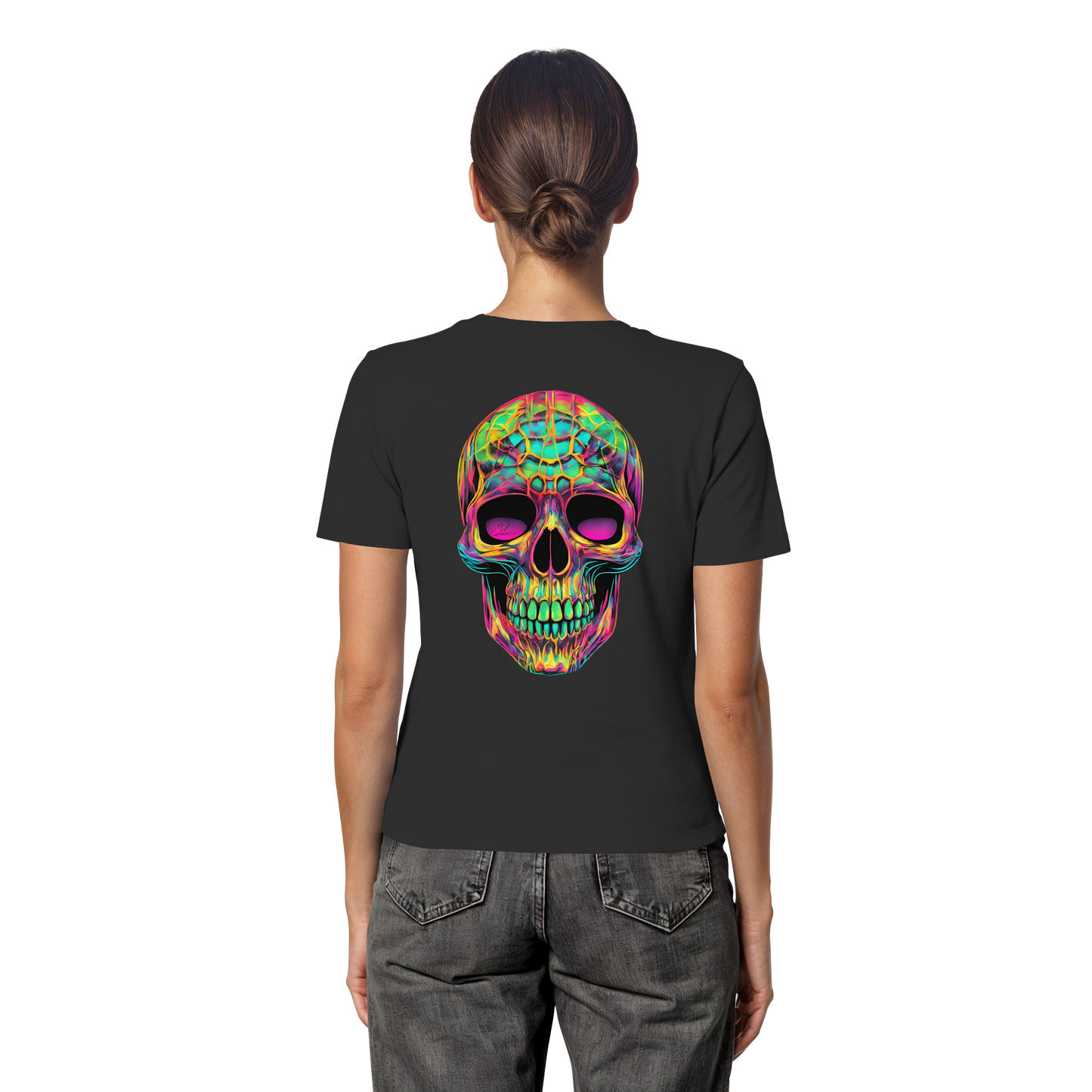 Psychedelic Skull - Fitted Ladies Organic Shirt