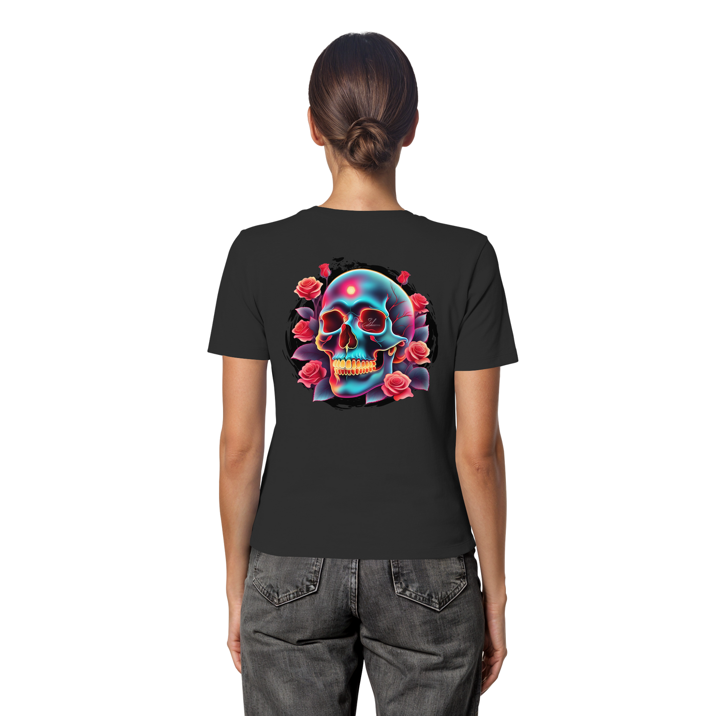 Glow Skull - Fitted Ladies Organic Shirt