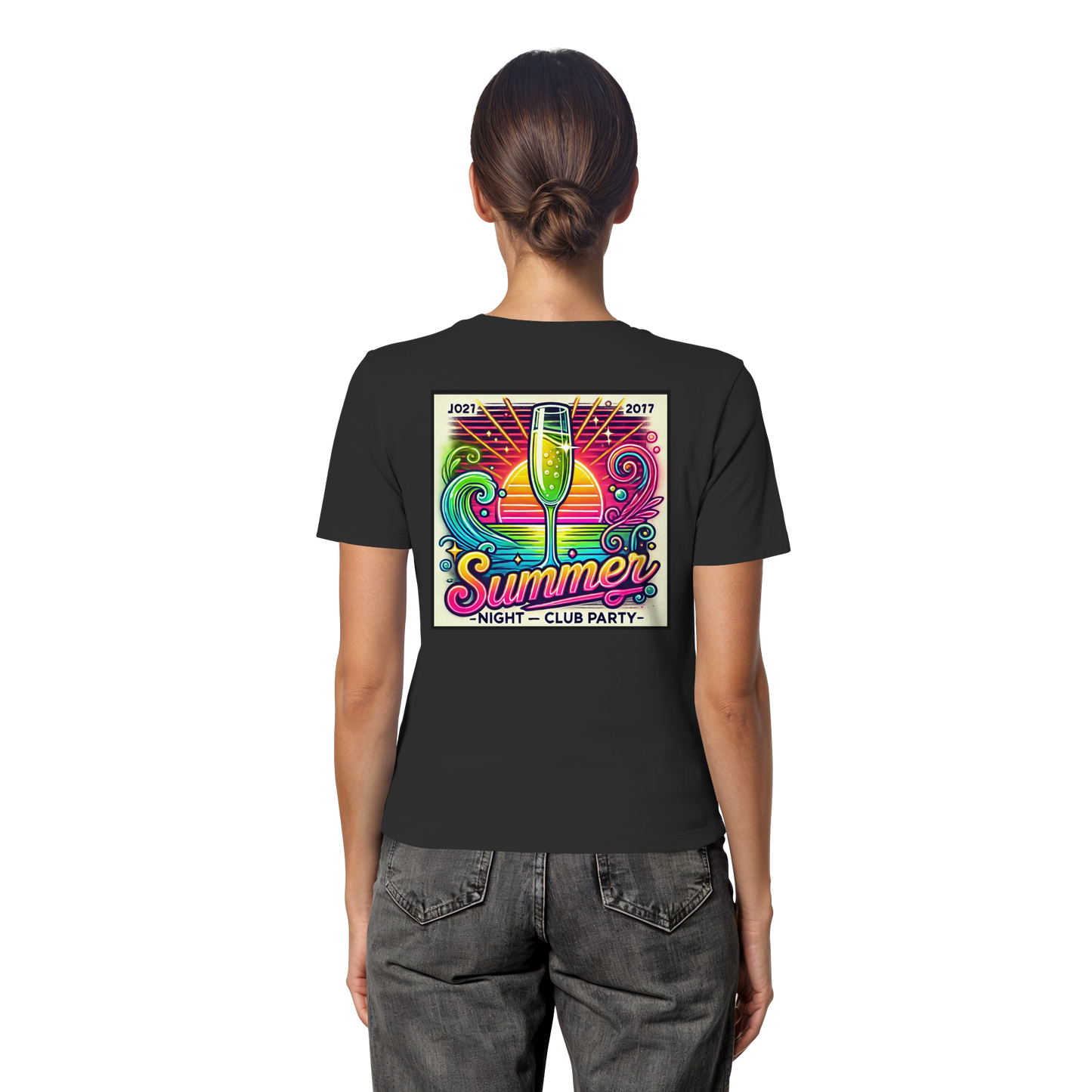 Summer Party Vibes - Fitted Ladies Organic Shirt