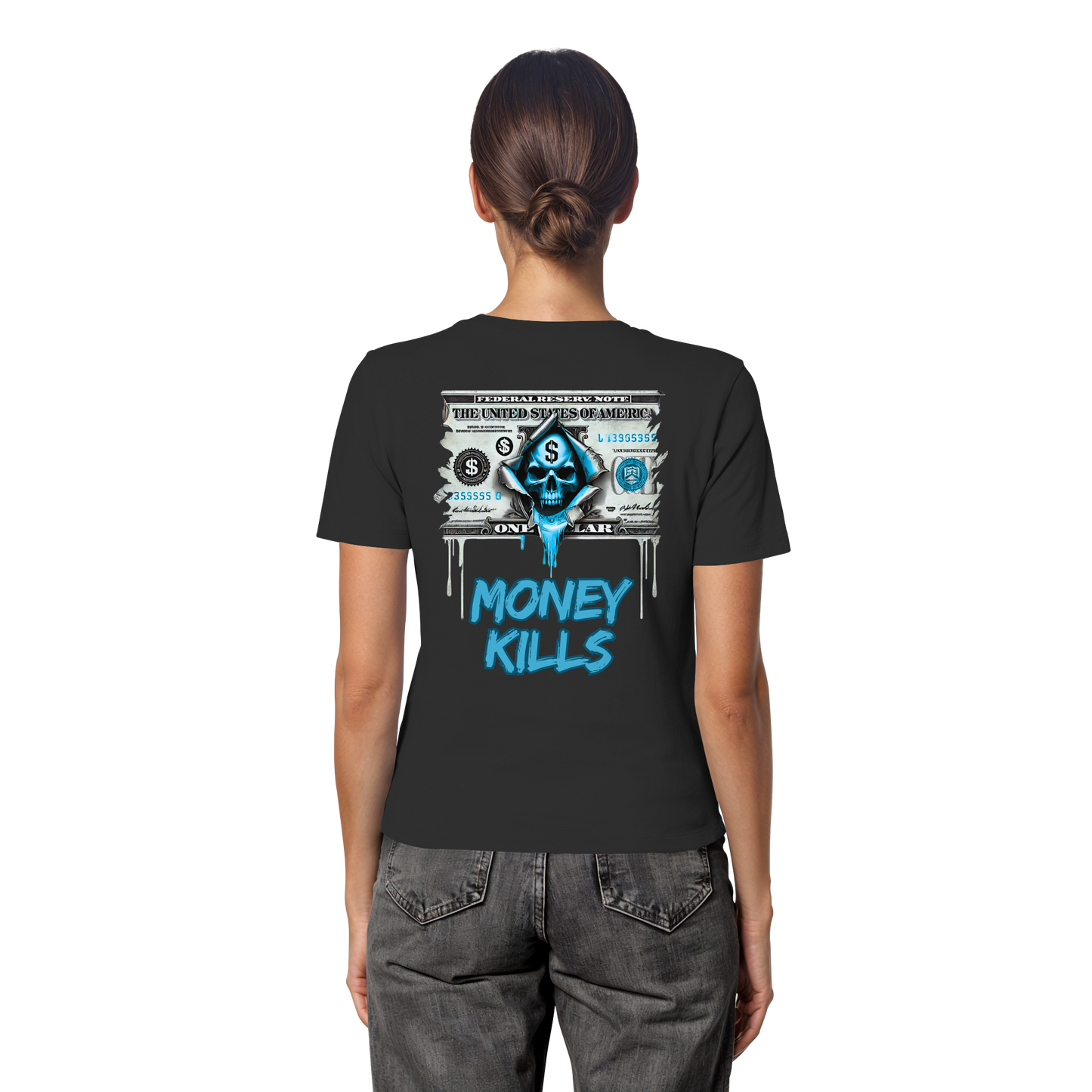 Money Kills - Fitted Ladies Organic Shirt
