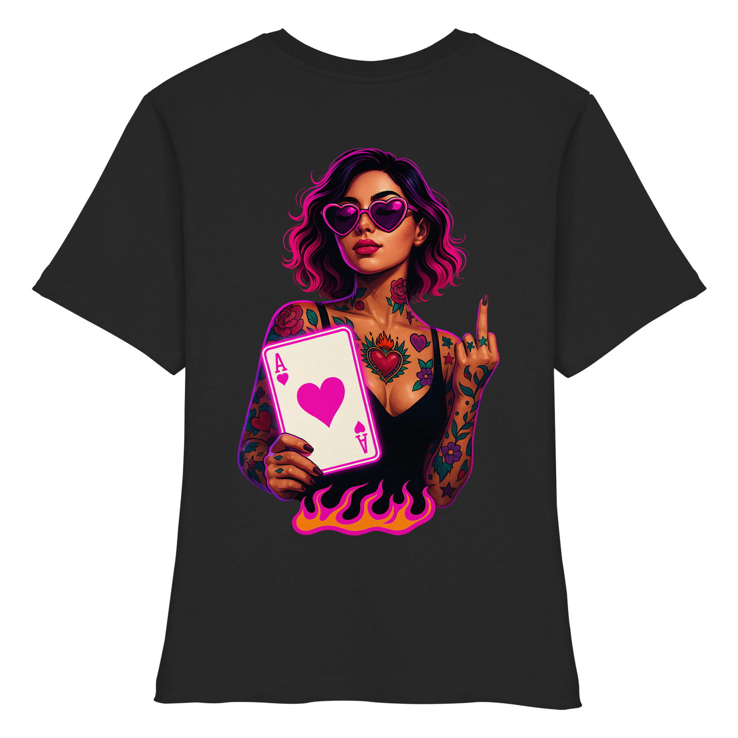 Queen of Hearts - Fitted Ladies Organic Shirt