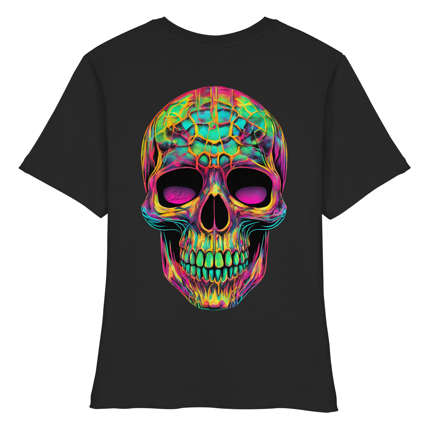 Psychedelic Skull - Fitted Ladies Organic Shirt