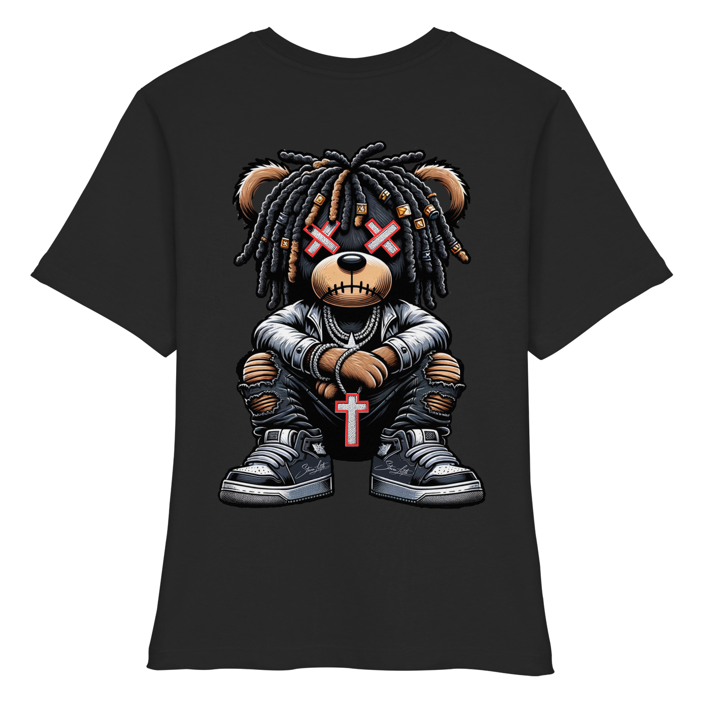 Bad Ass Teddy - Fitted Ladies Organic Shirt