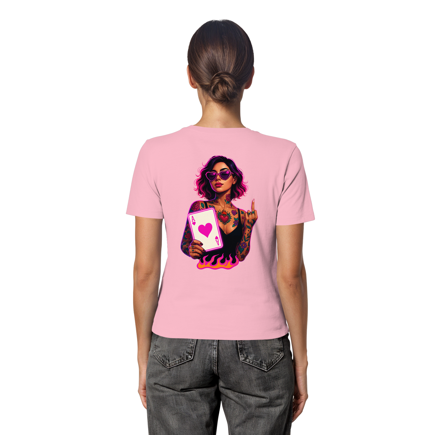 Queen of Hearts - Fitted Ladies Organic Shirt