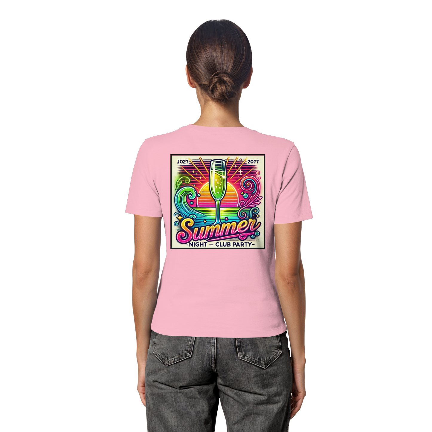 Summer Party Vibes - Fitted Ladies Organic Shirt