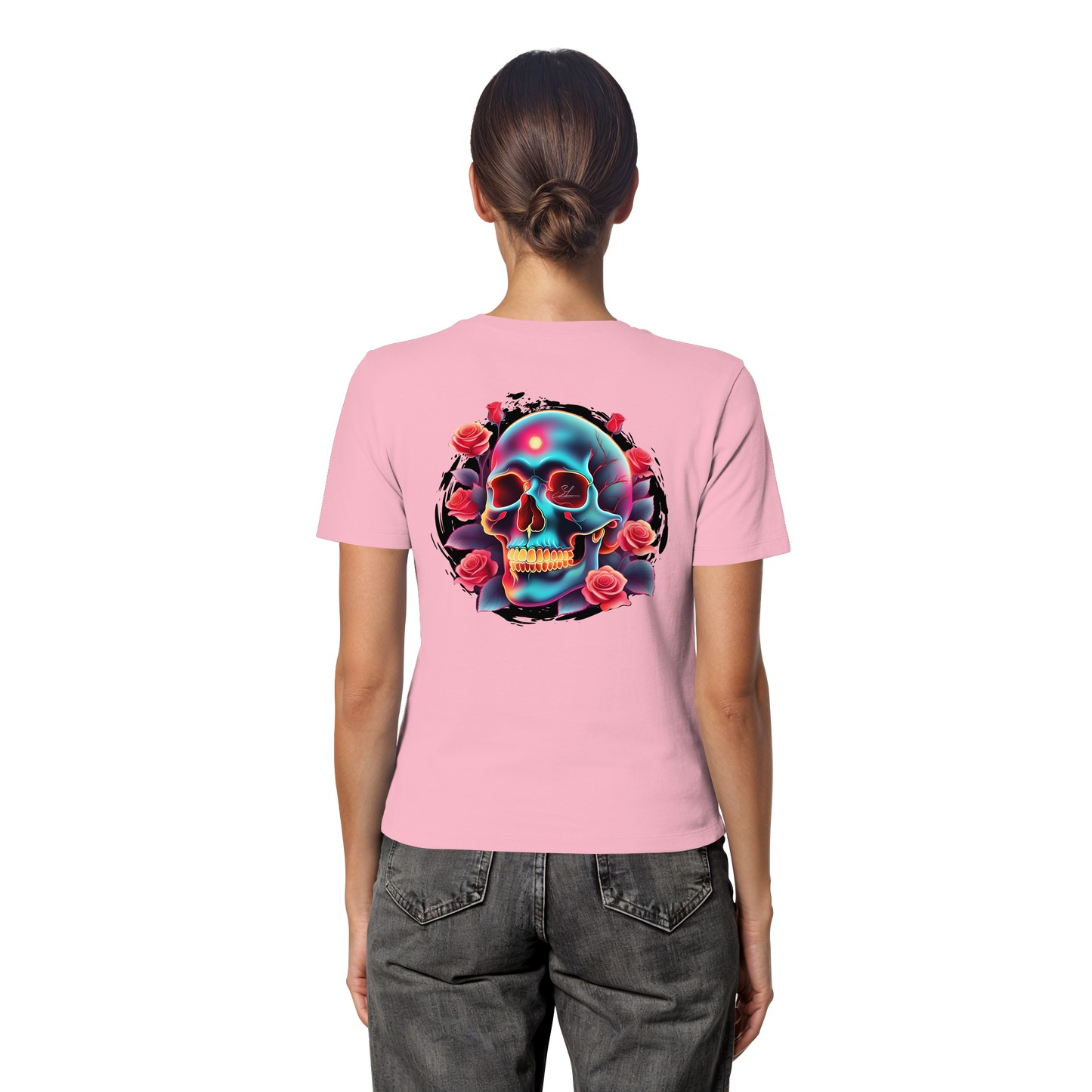 Glow Skull - Fitted Ladies Organic Shirt