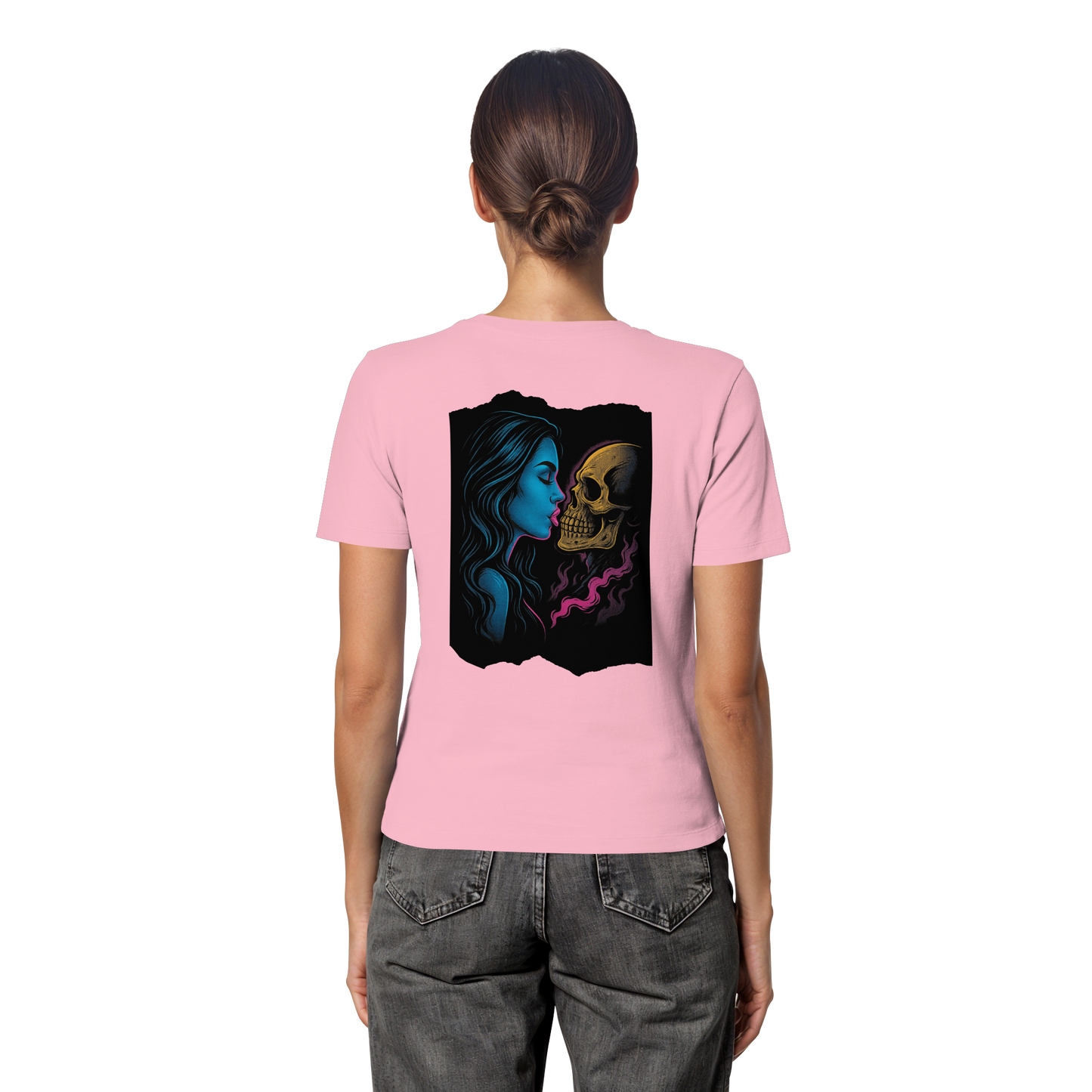 Kissing Skull - Fitted Ladies Organic Shirt