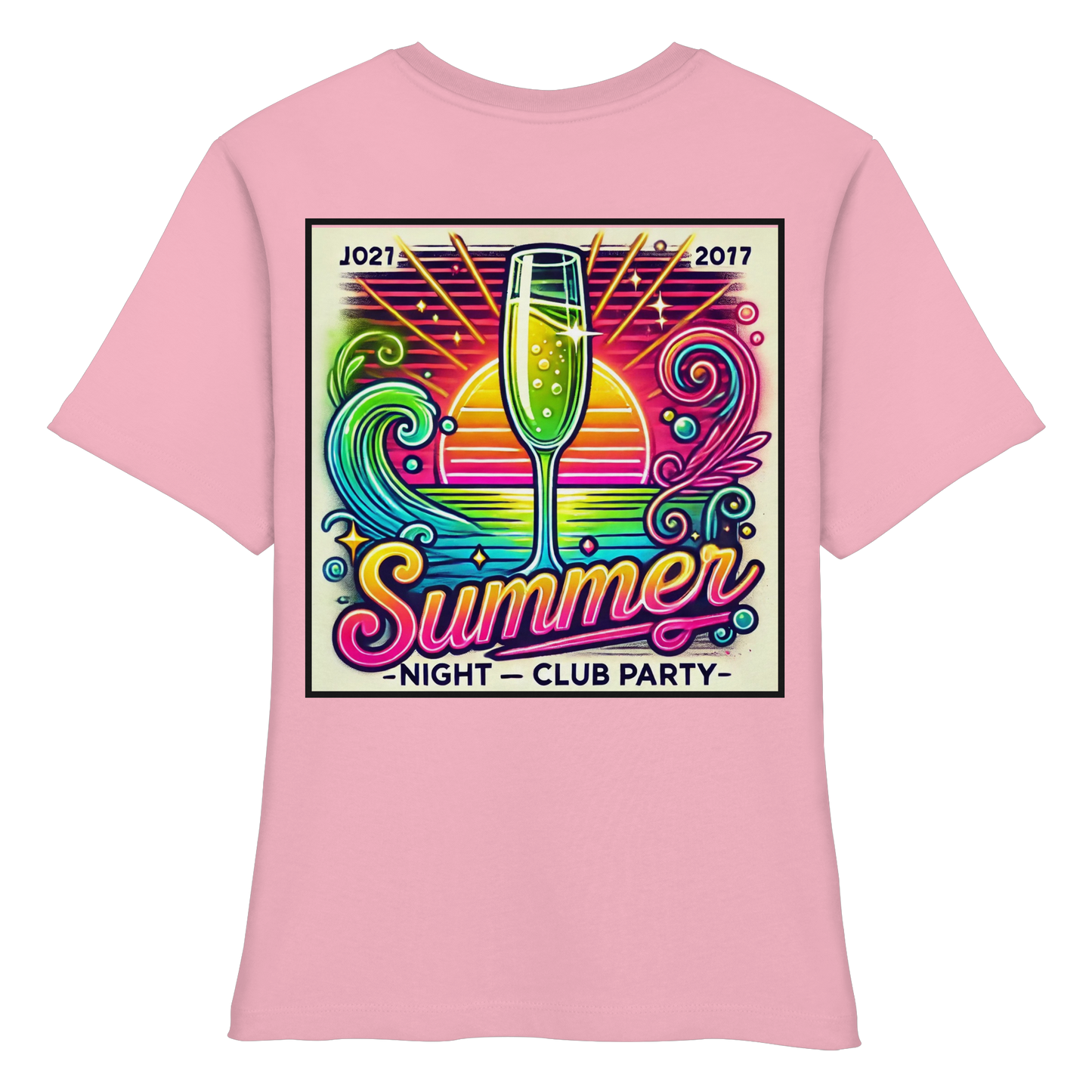 Summer Party Vibes - Fitted Ladies Organic Shirt