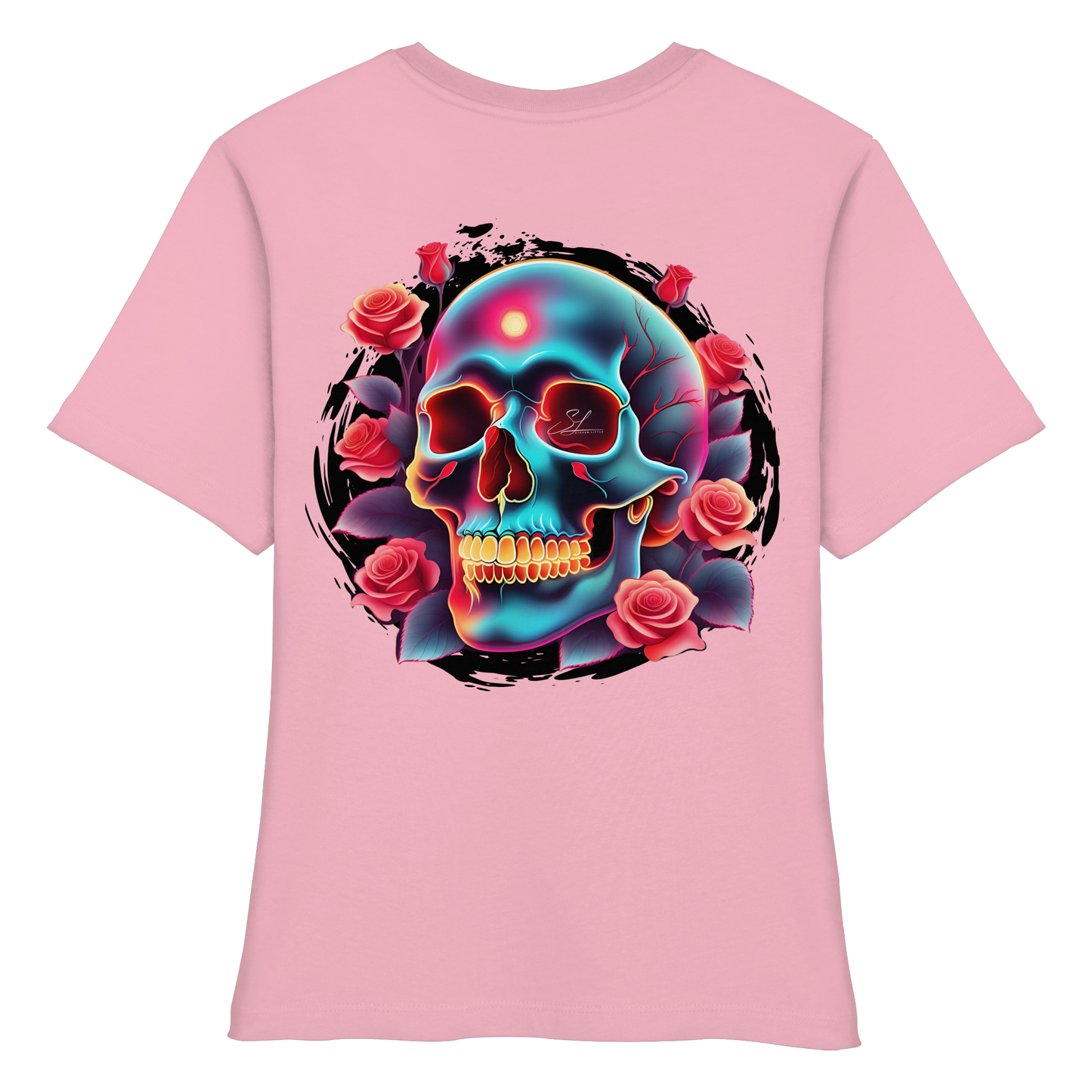 Glow Skull - Fitted Ladies Organic Shirt