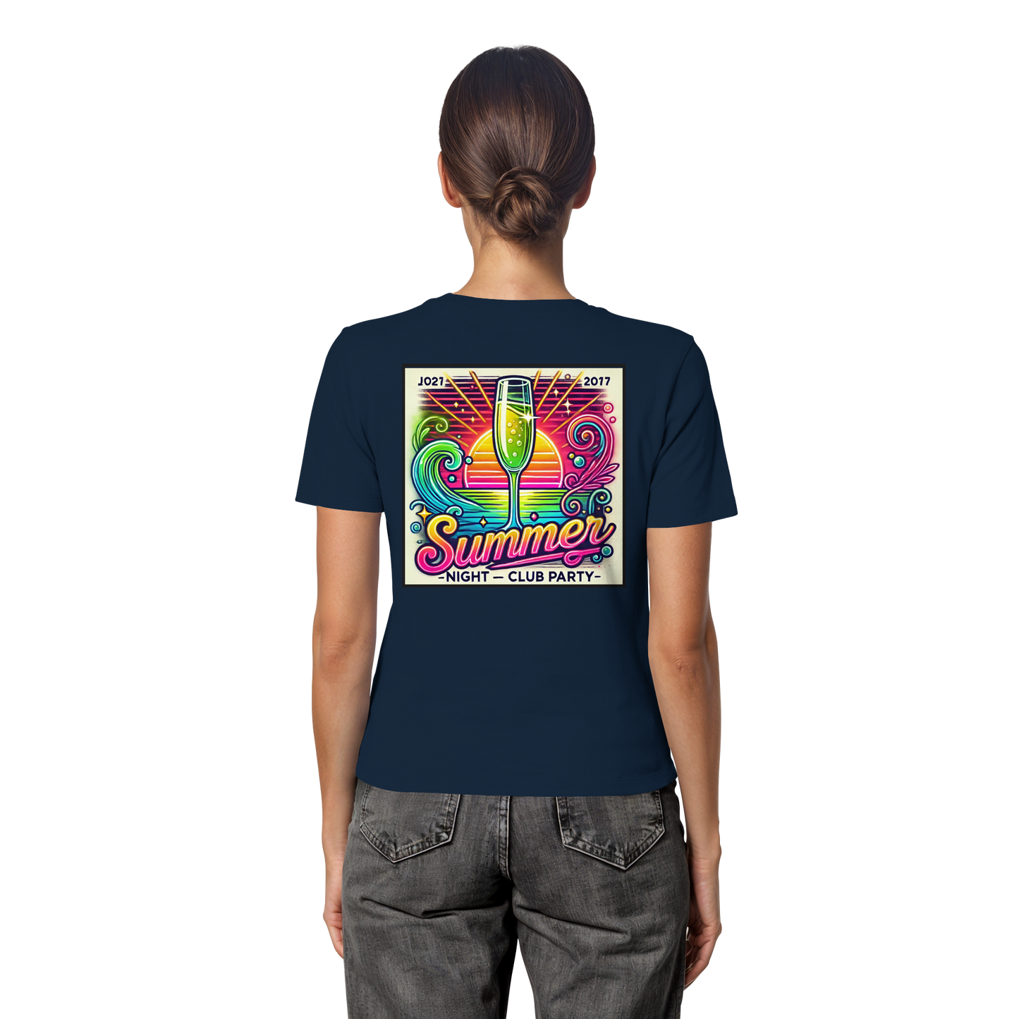Summer Party Vibes - Fitted Ladies Organic Shirt