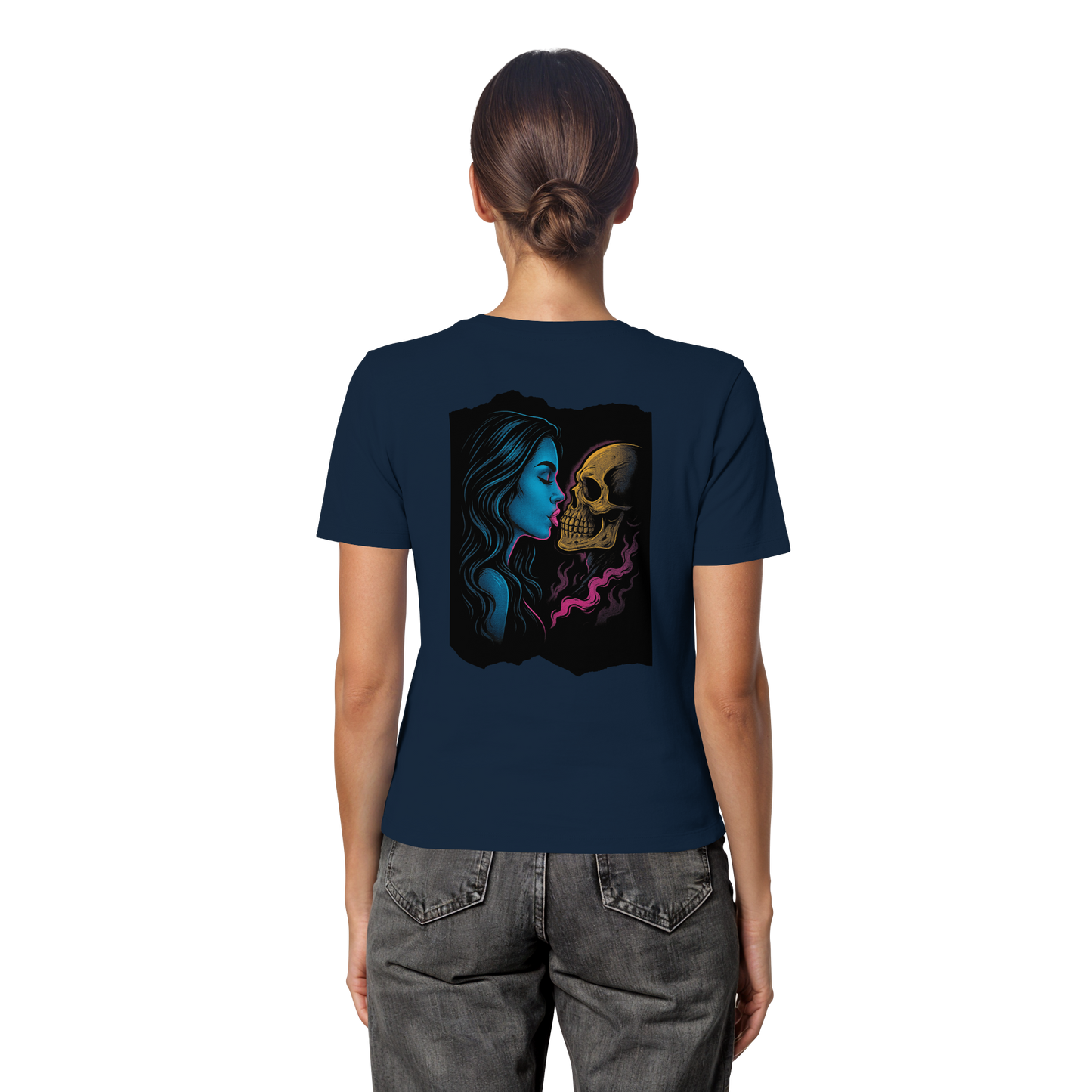 Kissing Skull - Fitted Ladies Organic Shirt