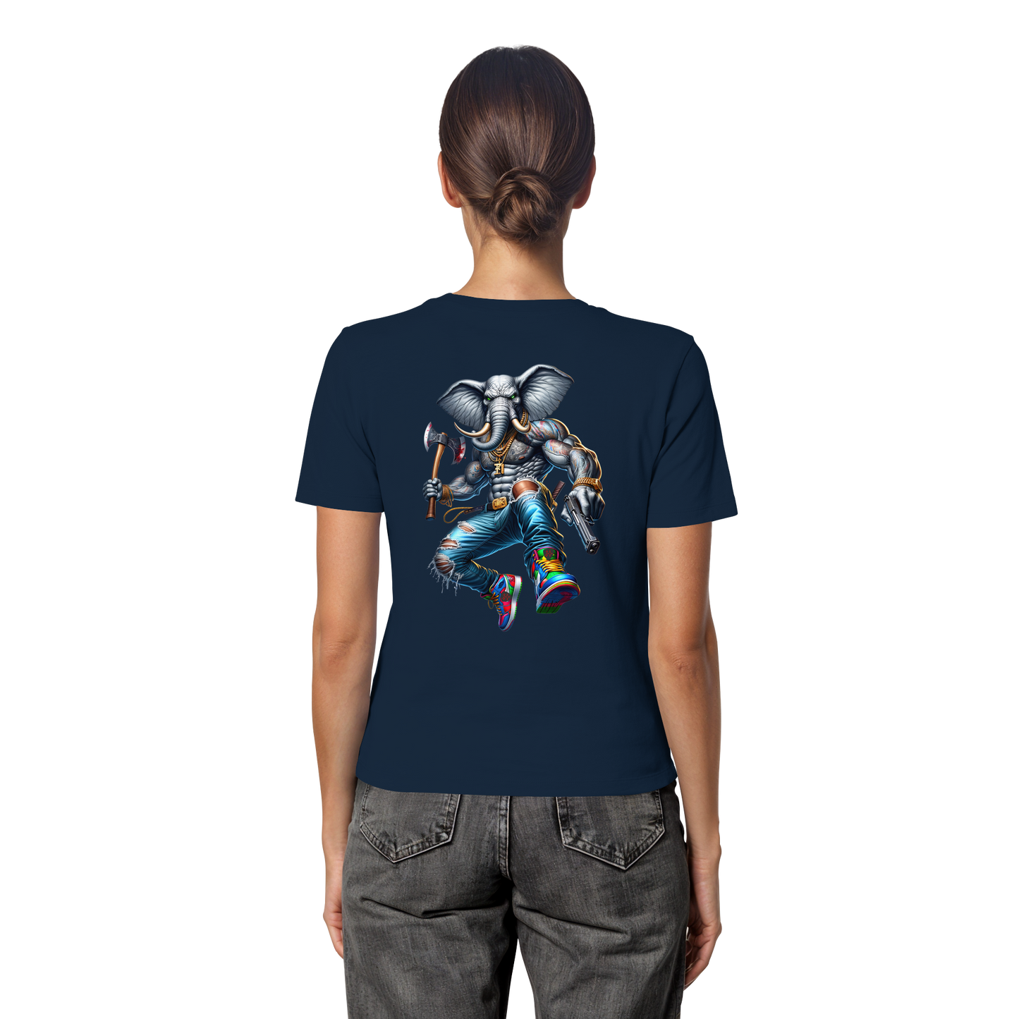 Elephant Warrior - Fitted Ladies Organic Shirt