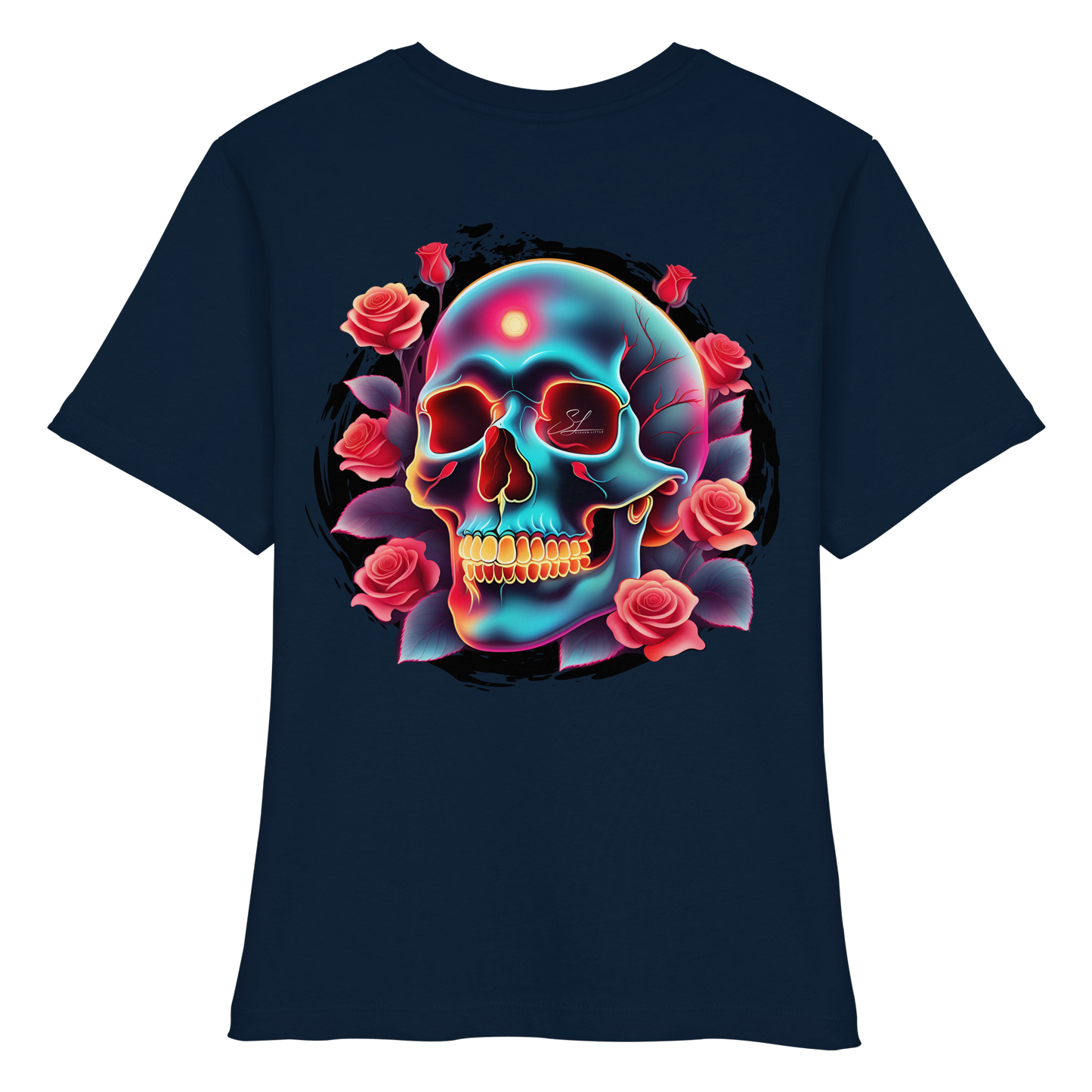 Glow Skull - Fitted Ladies Organic Shirt