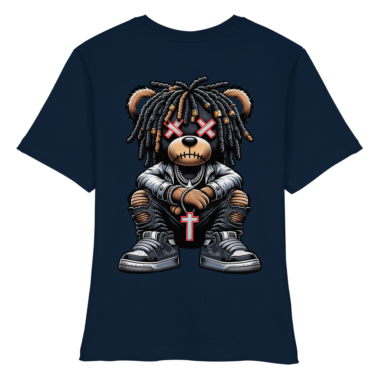 Bad Ass Teddy - Fitted Ladies Organic Shirt