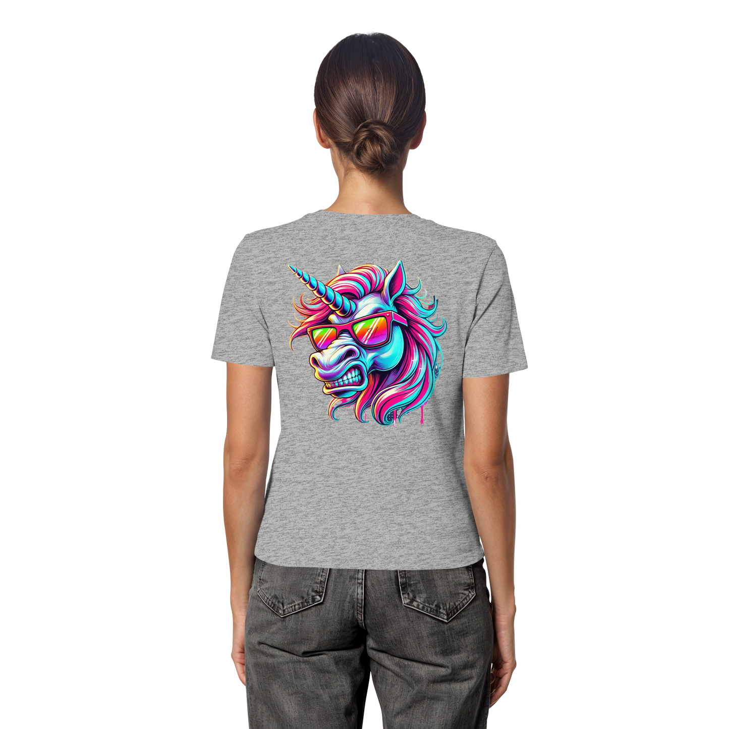 Funky Unicorn - Fitted Ladies Organic Shirt