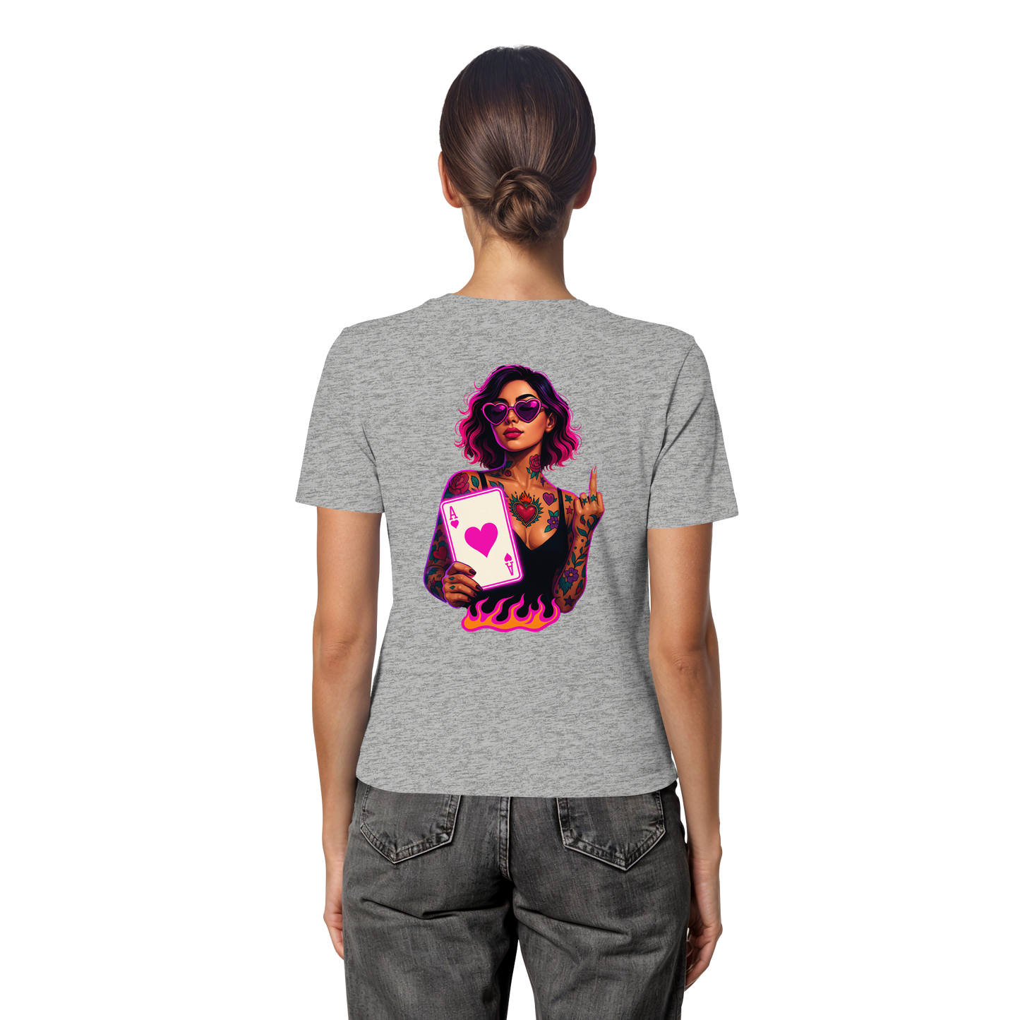 Queen of Hearts - Fitted Ladies Organic Shirt