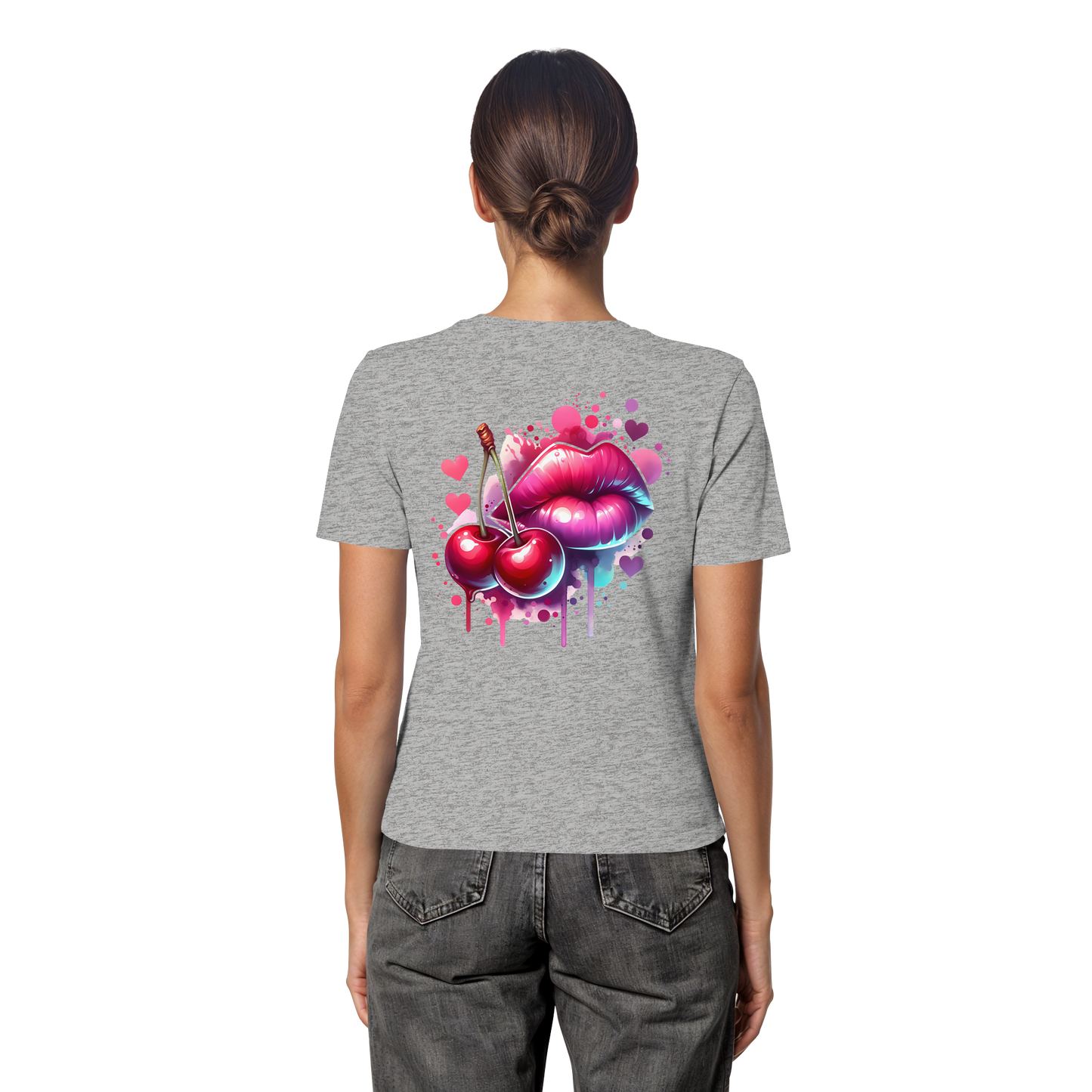 Cherry Kisses - Fitted Ladies Organic Shirt