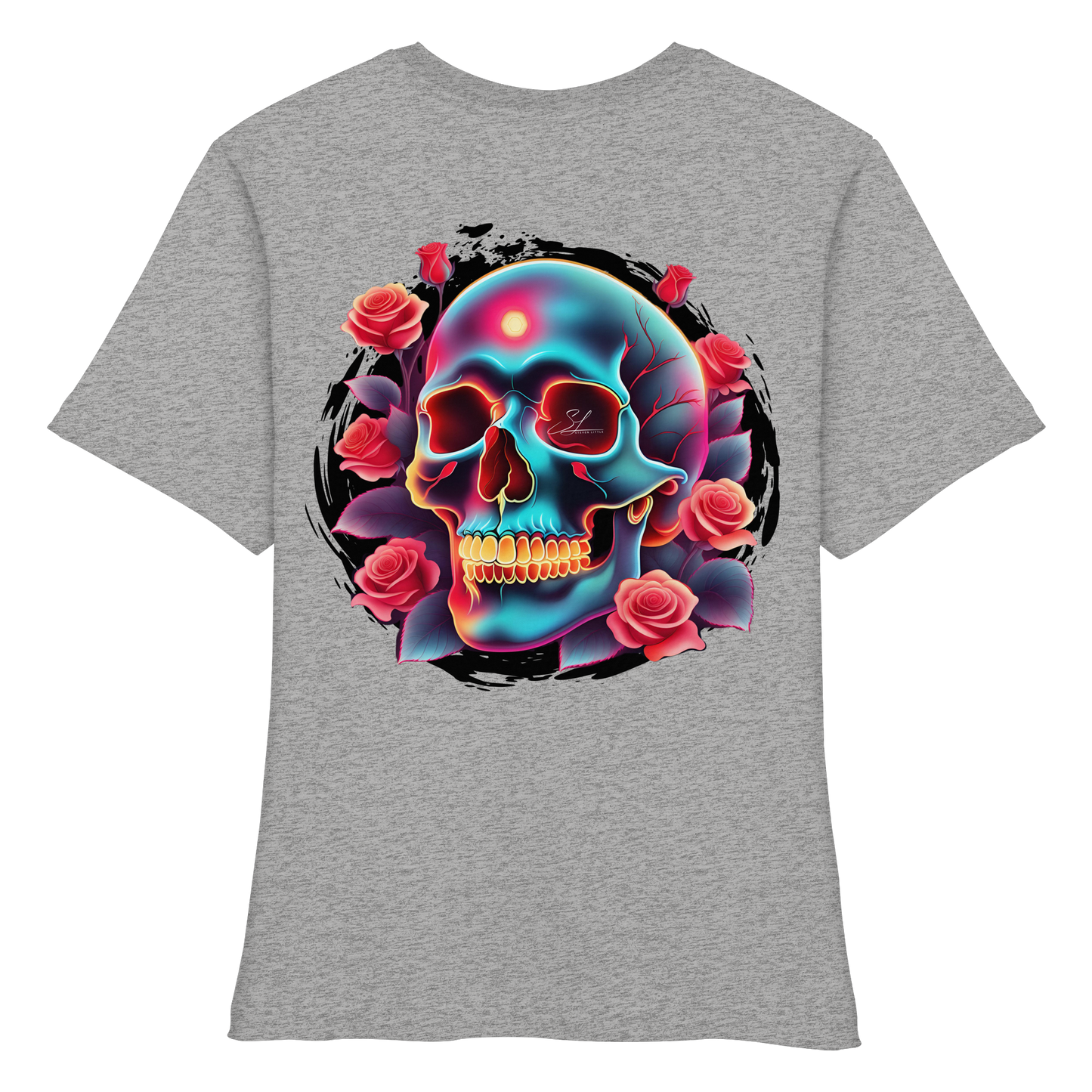Glow Skull - Fitted Ladies Organic Shirt