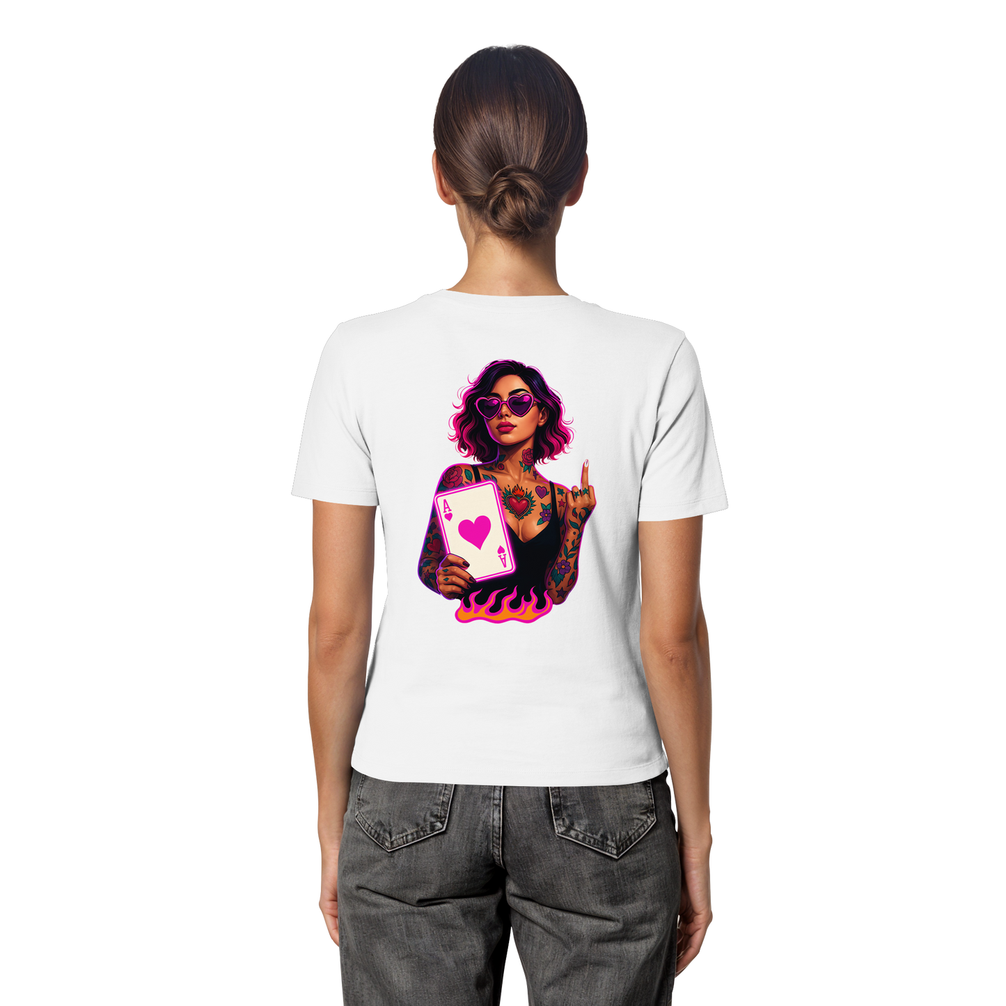 Queen of Hearts - Fitted Ladies Organic Shirt