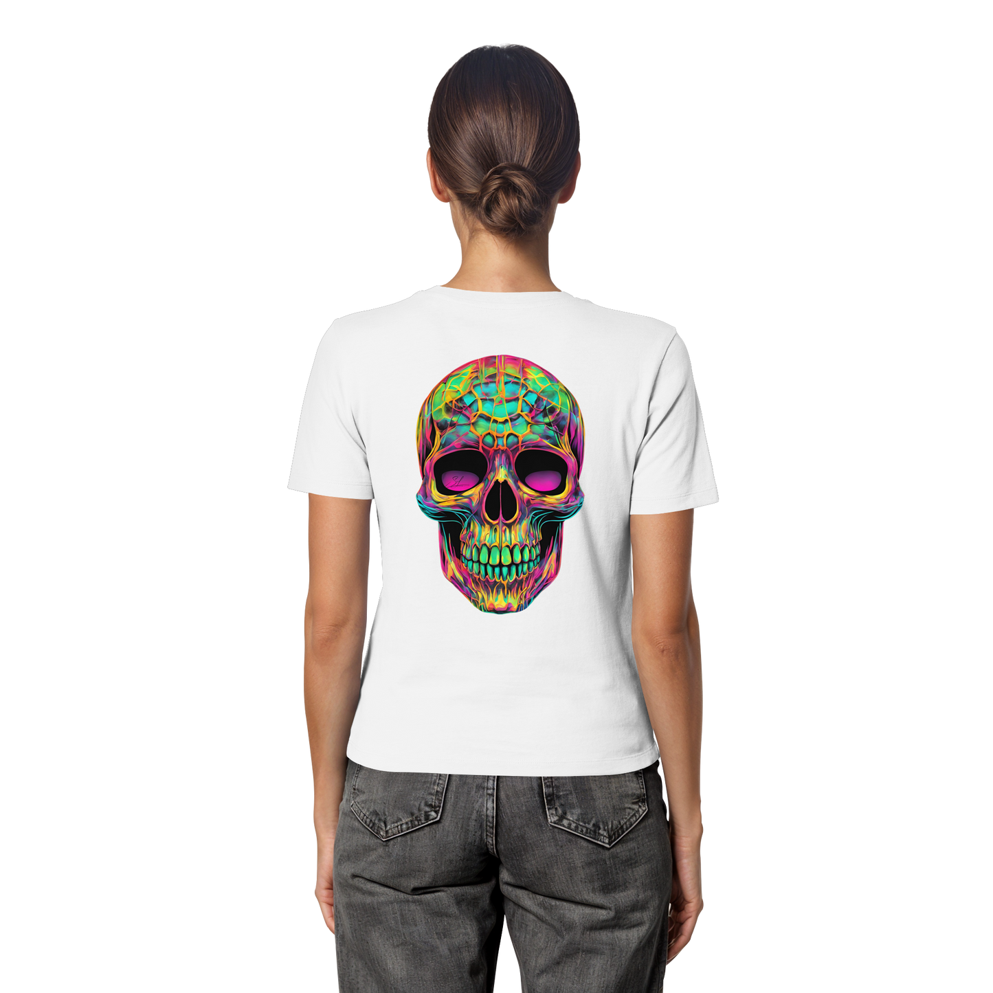 Psychedelic Skull - Fitted Ladies Organic Shirt