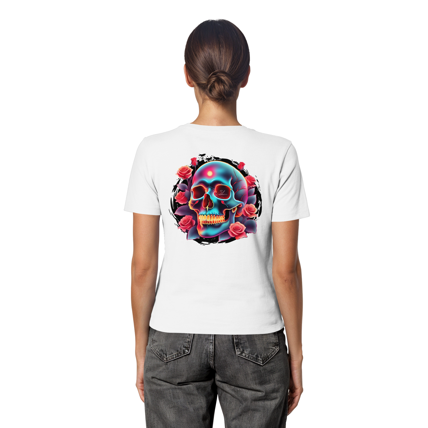 Glow Skull - Fitted Ladies Organic Shirt