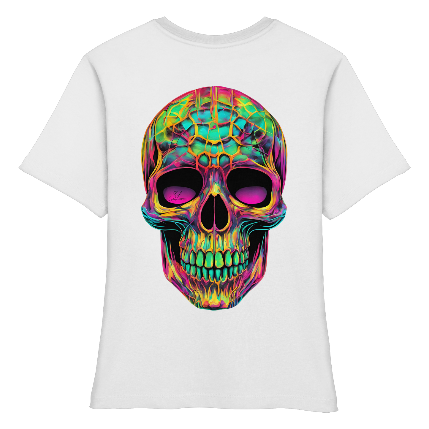 Psychedelic Skull - Fitted Ladies Organic Shirt