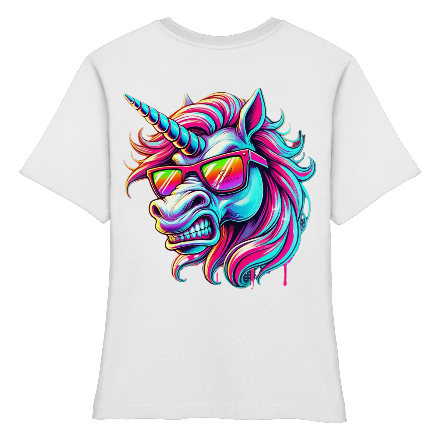 Funky Unicorn - Fitted Ladies Organic Shirt