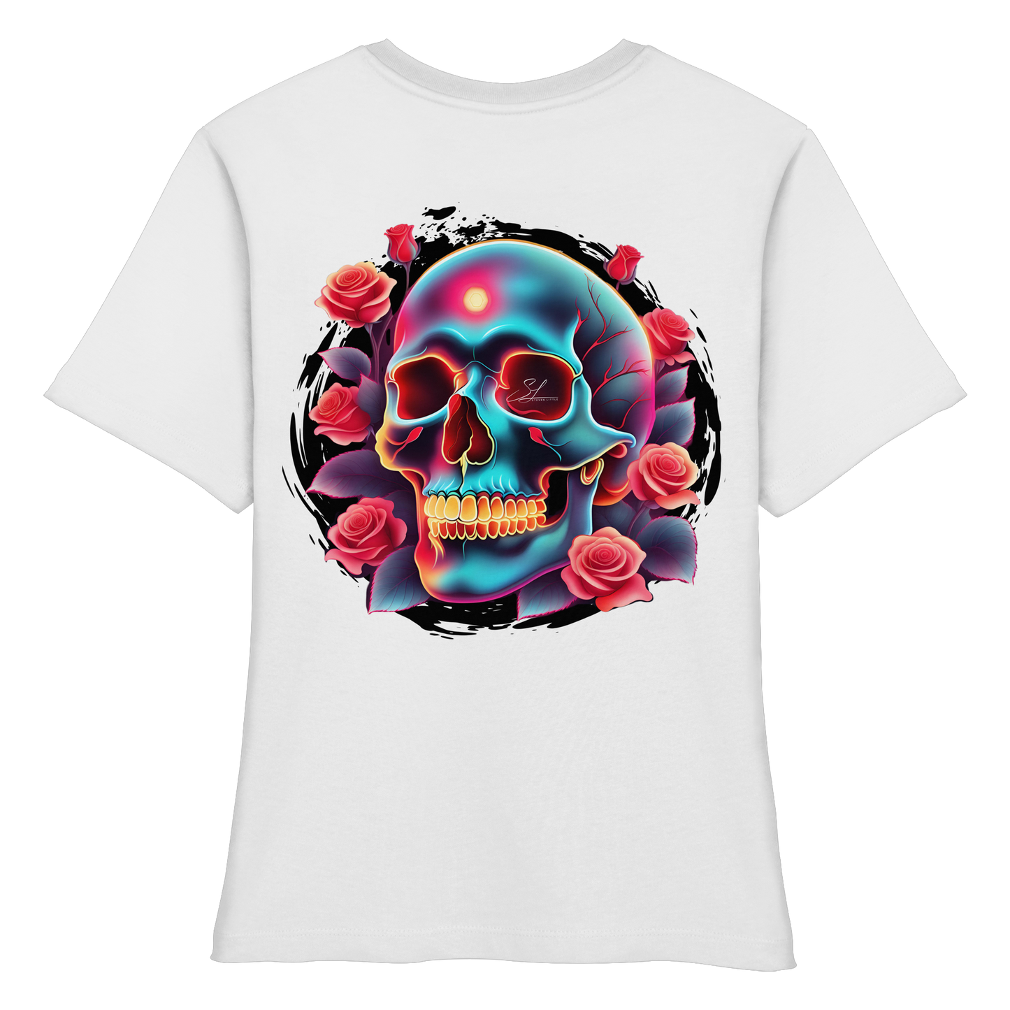 Glow Skull - Fitted Ladies Organic Shirt