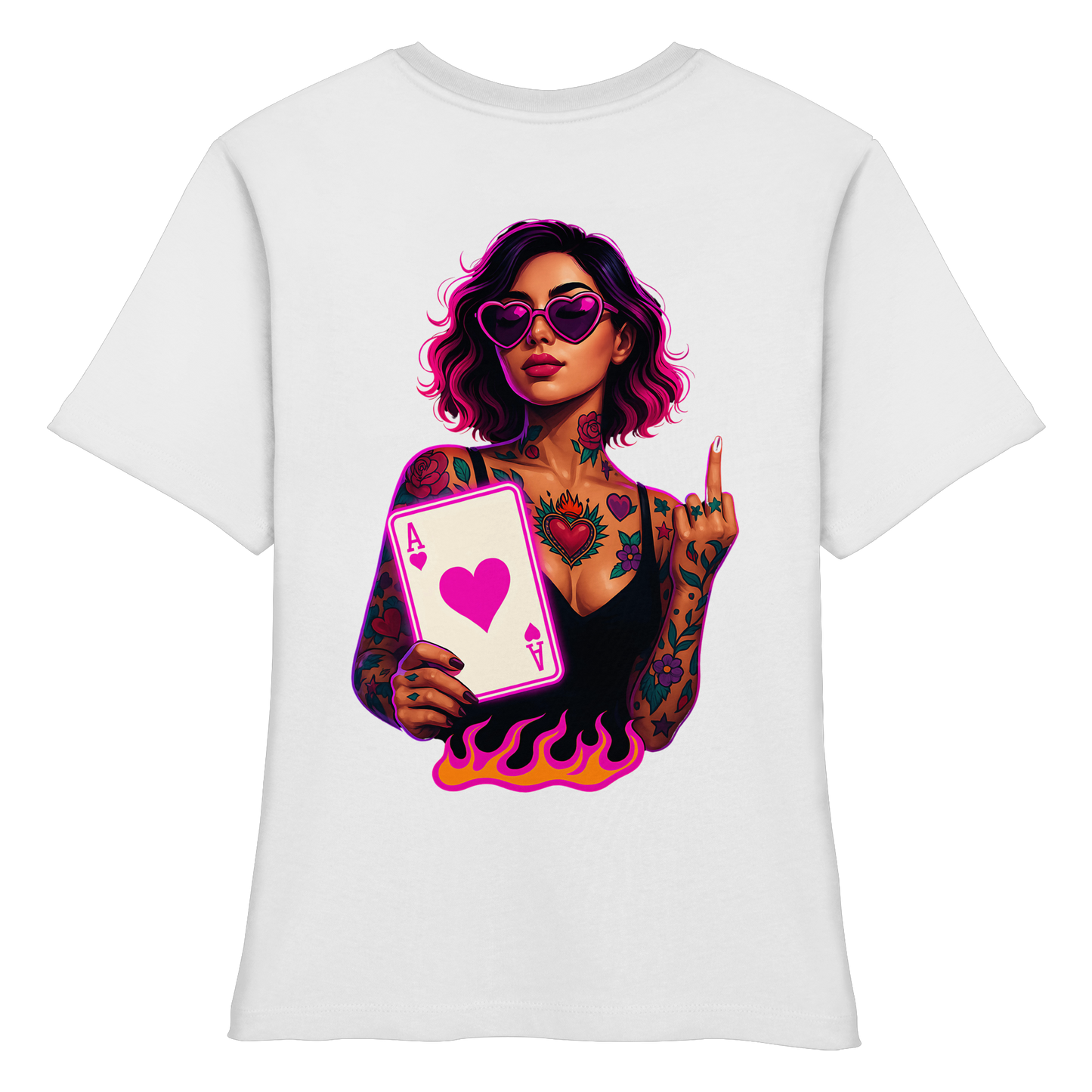 Queen of Hearts - Fitted Ladies Organic Shirt