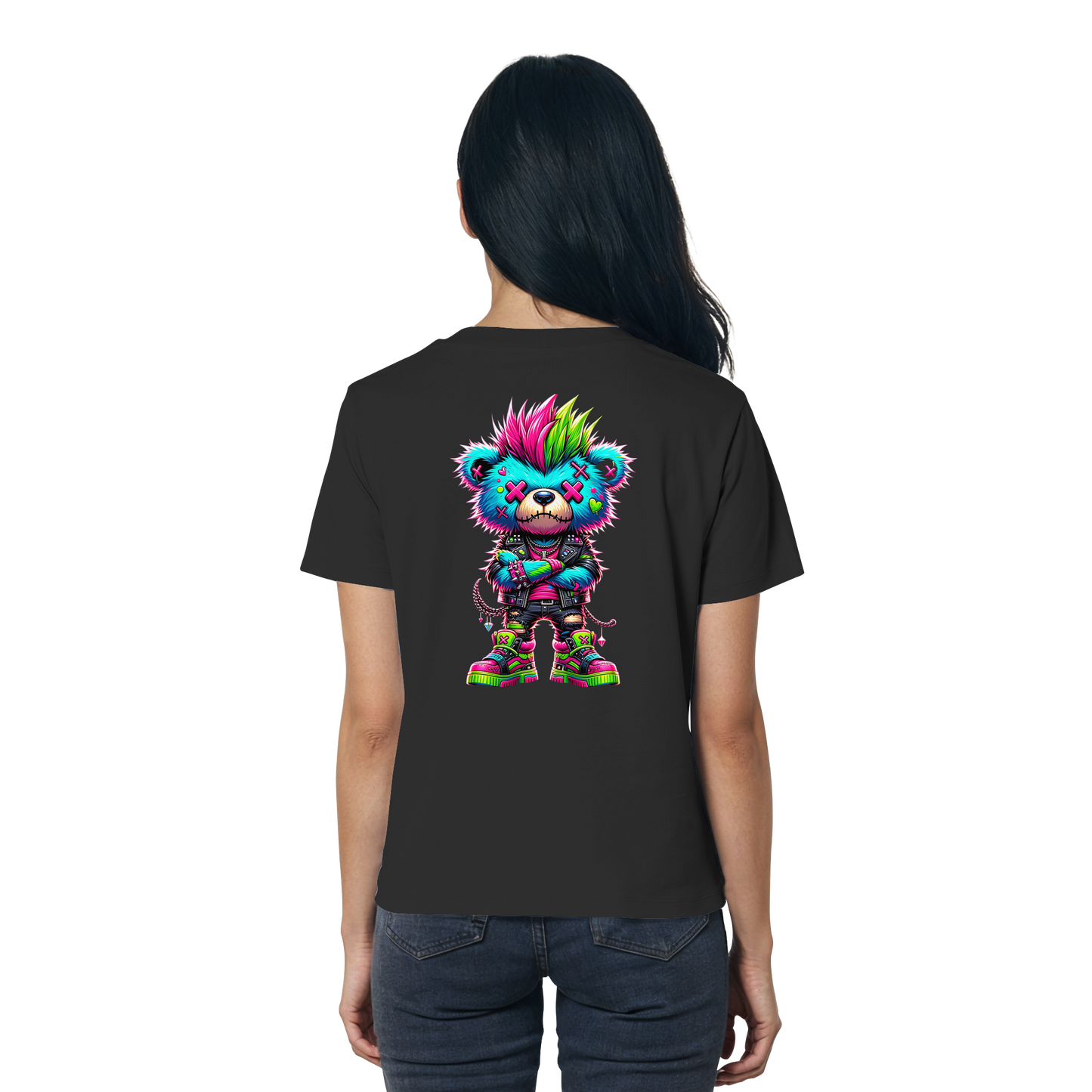 Punk Neon Teddy - Ladies Organic Shirt