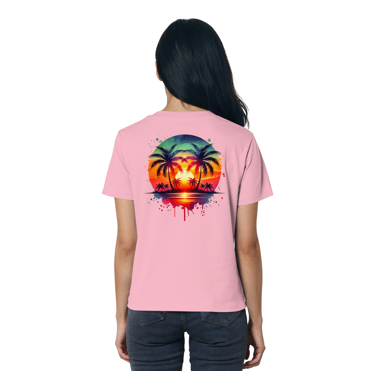 Tropical Sunset - Ladies Organic Shirt