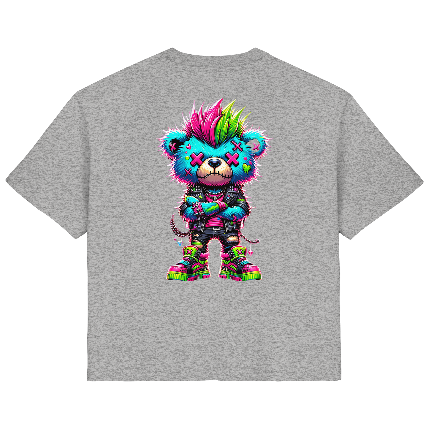 Punk Neon Teddy - Ladies Organic Shirt
