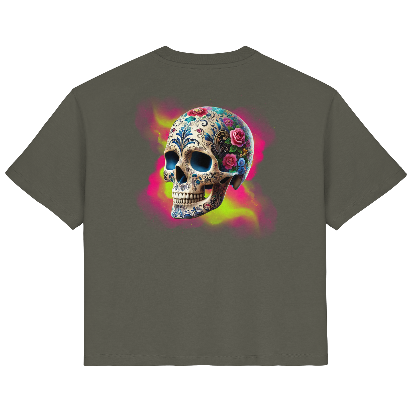 Floral Skull - Ladies Organic Shirt