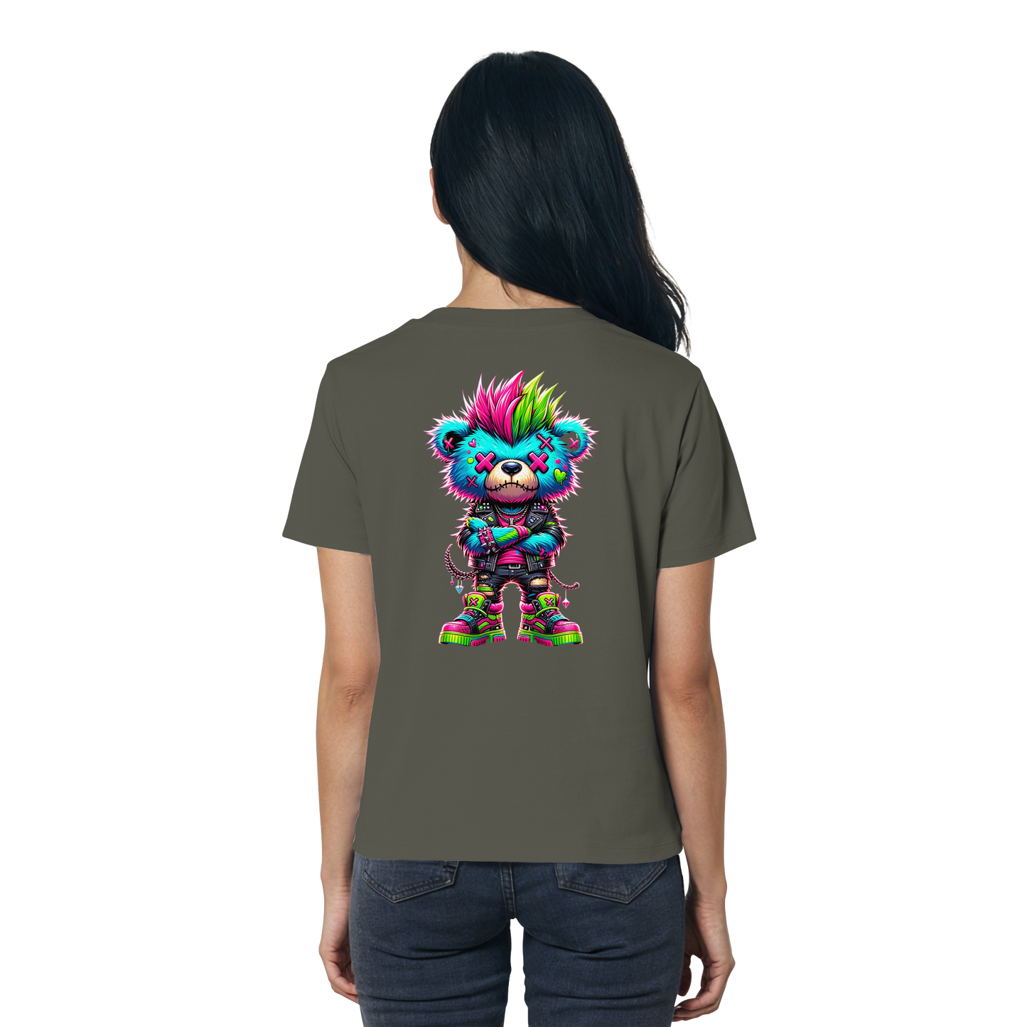 Punk Neon Teddy - Ladies Organic Shirt