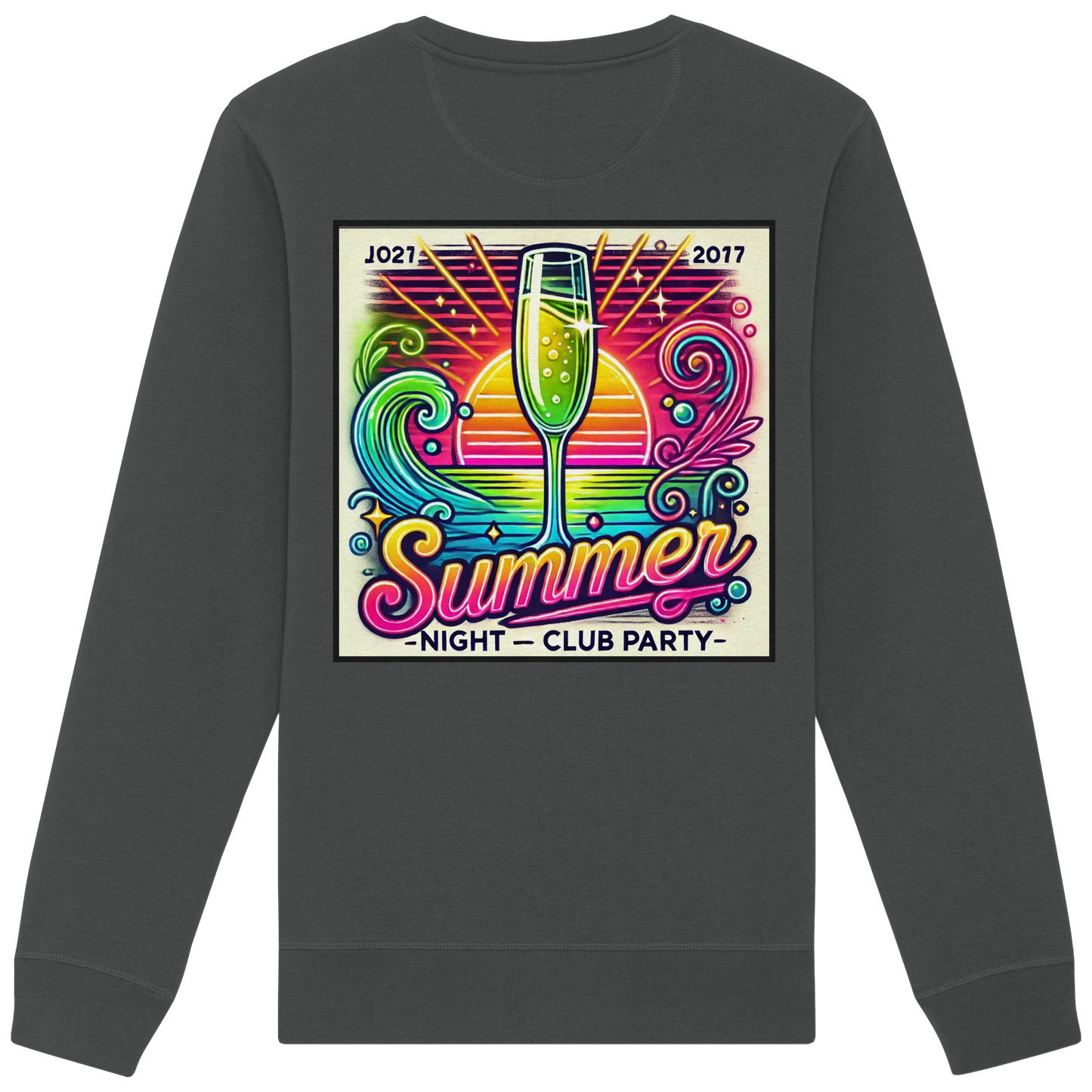 Ambiance fête d'été - Sweat-shirt bio