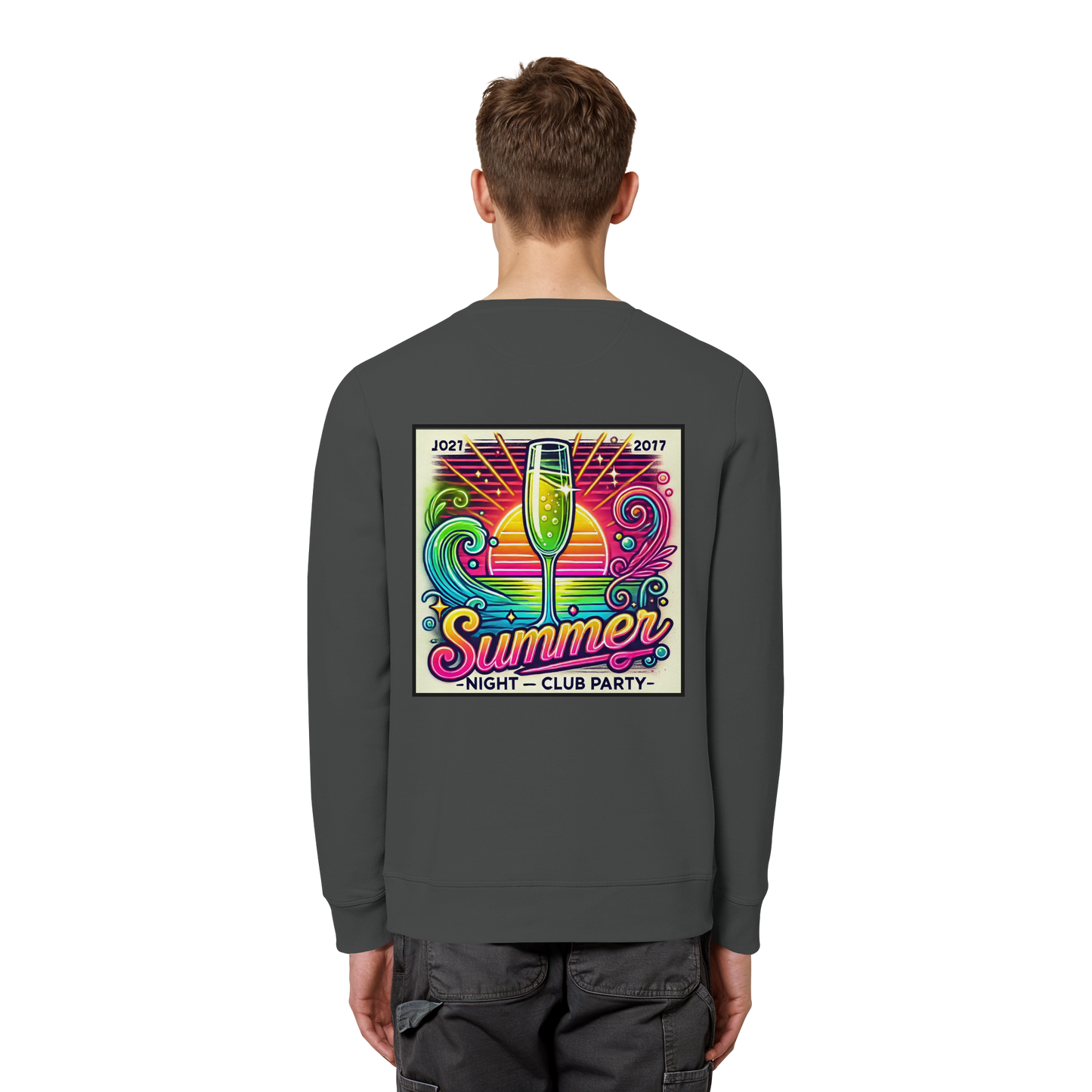 Ambiance fête d'été - Sweat-shirt bio