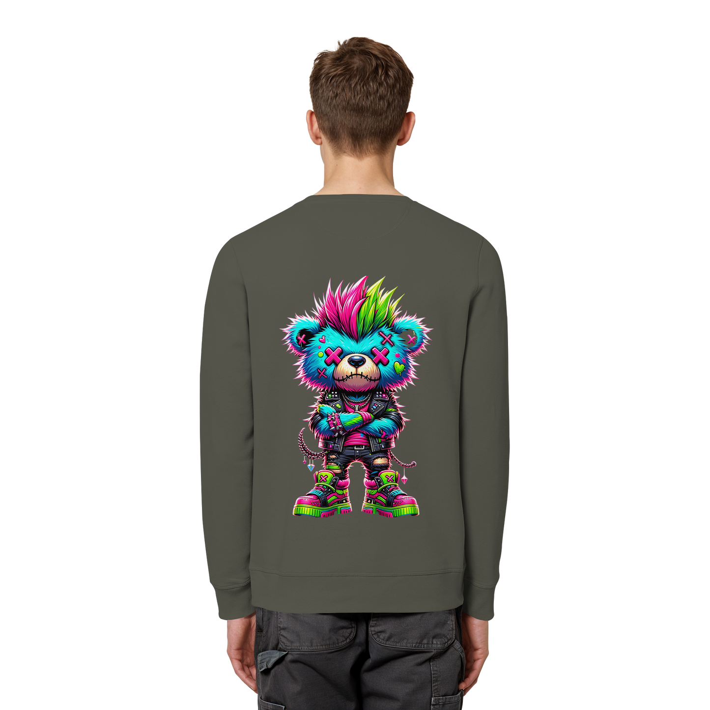 Punk Neon Teddy - Organic Sweatshirt