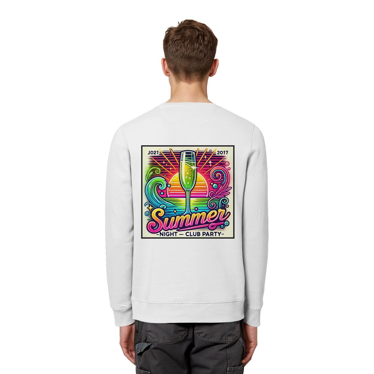 Ambiance fête d'été - Sweat-shirt bio