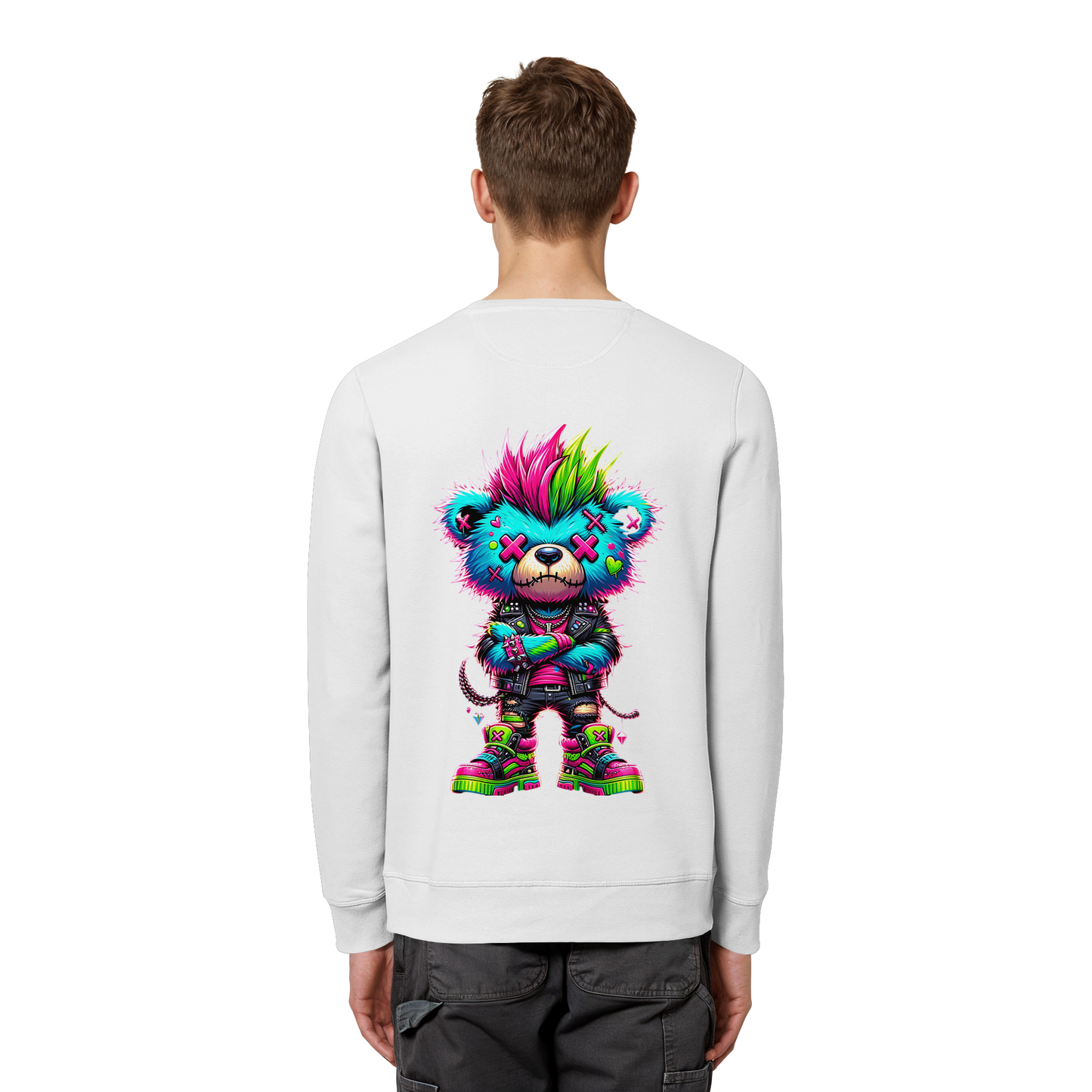 Punk Neon Teddy - Organic Sweatshirt