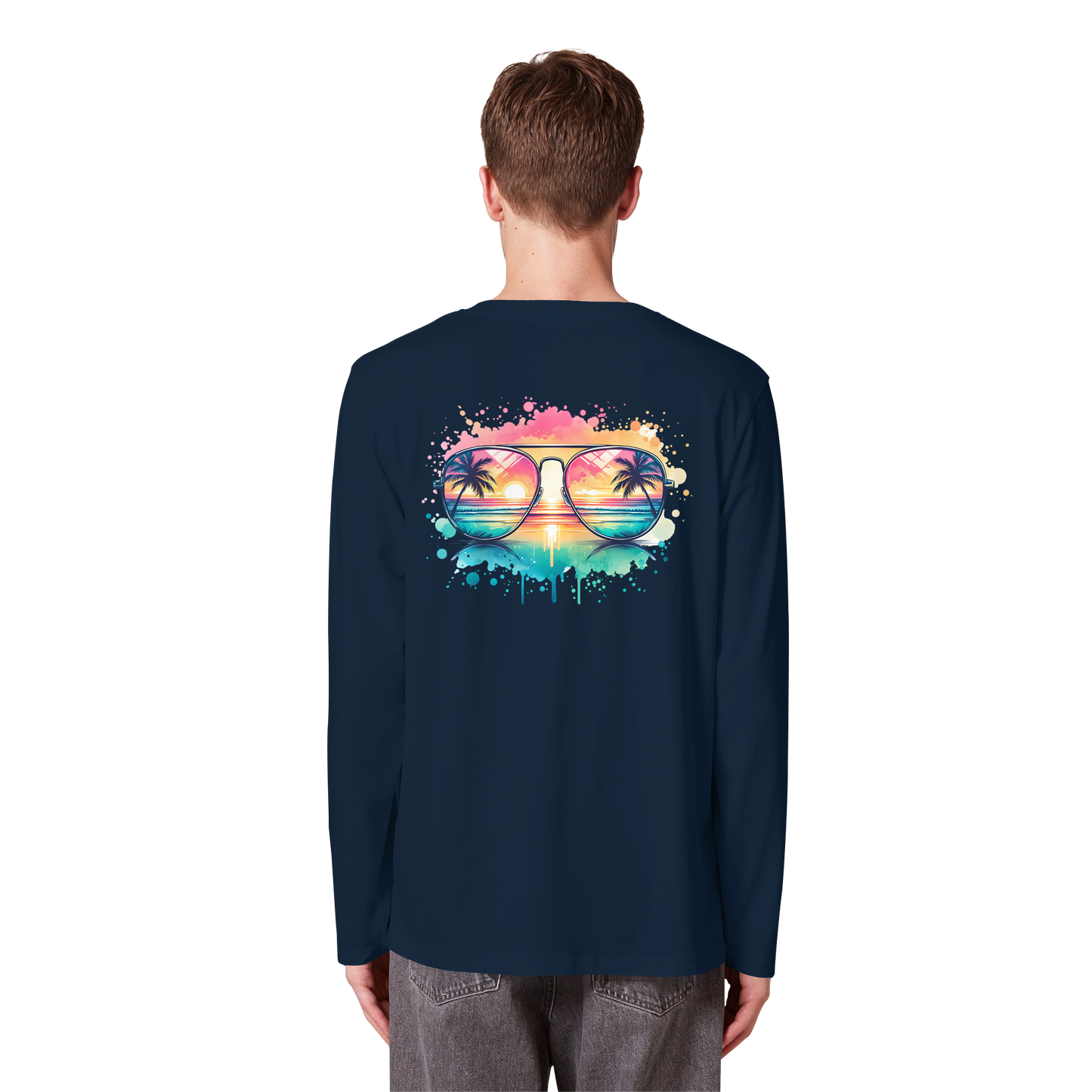 Tropical Sunset Glasses - Organic Longsleeve
