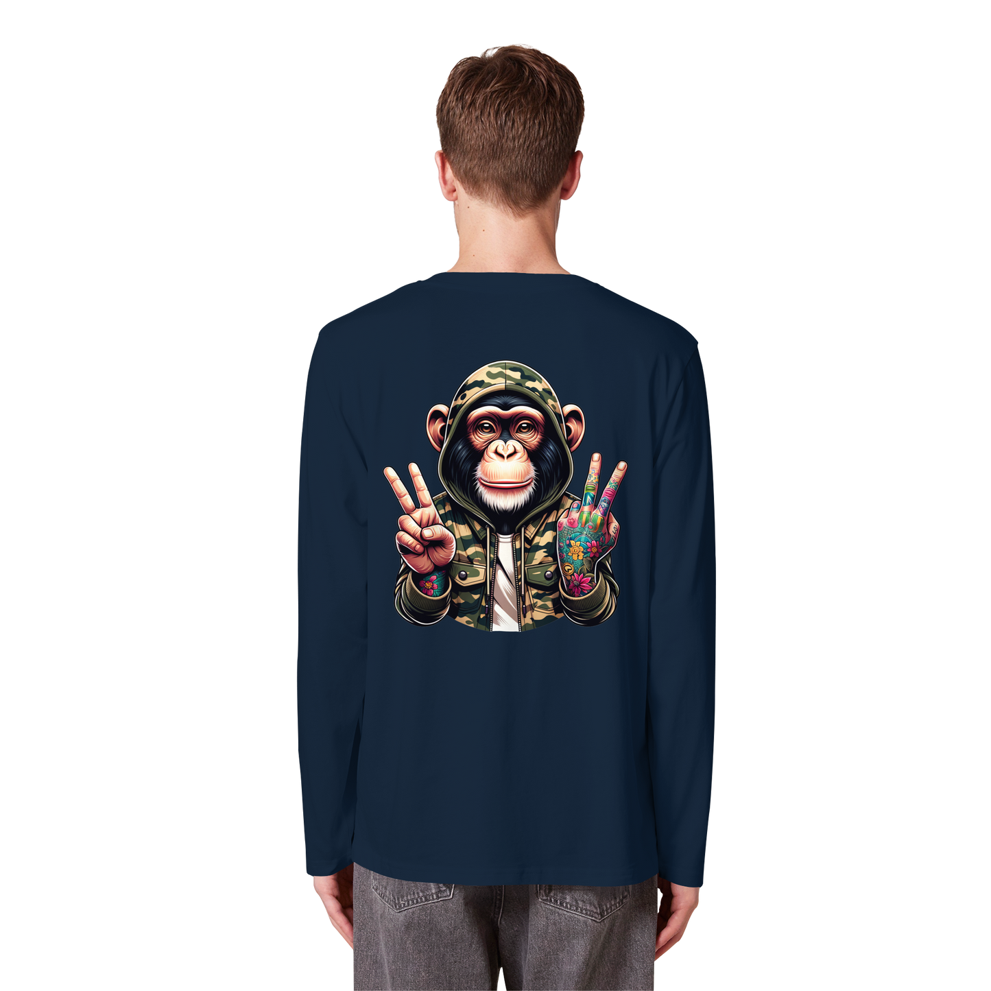 Jungle Ink Monkey - Organic Longsleeve