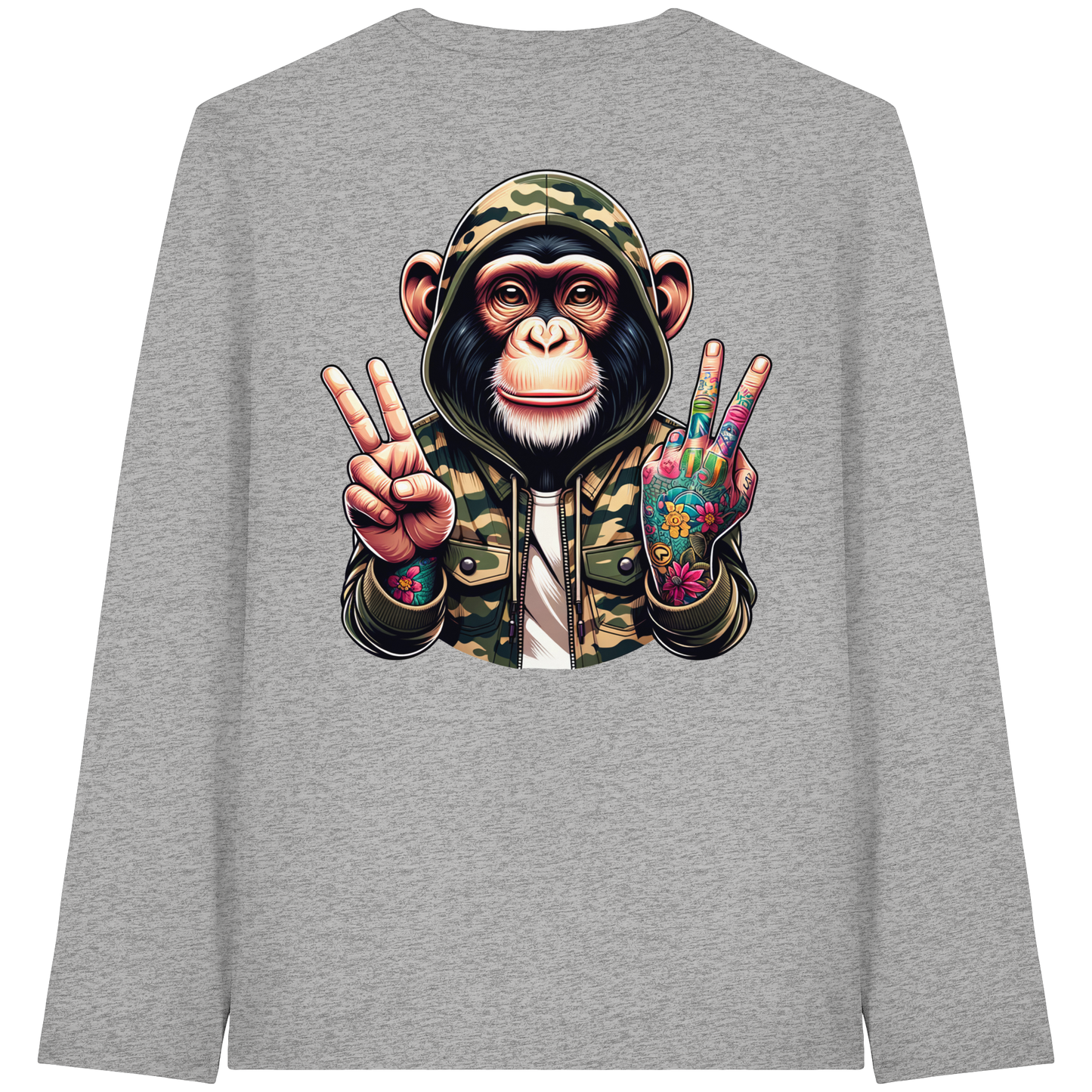Jungle Ink Monkey - Organic Longsleeve