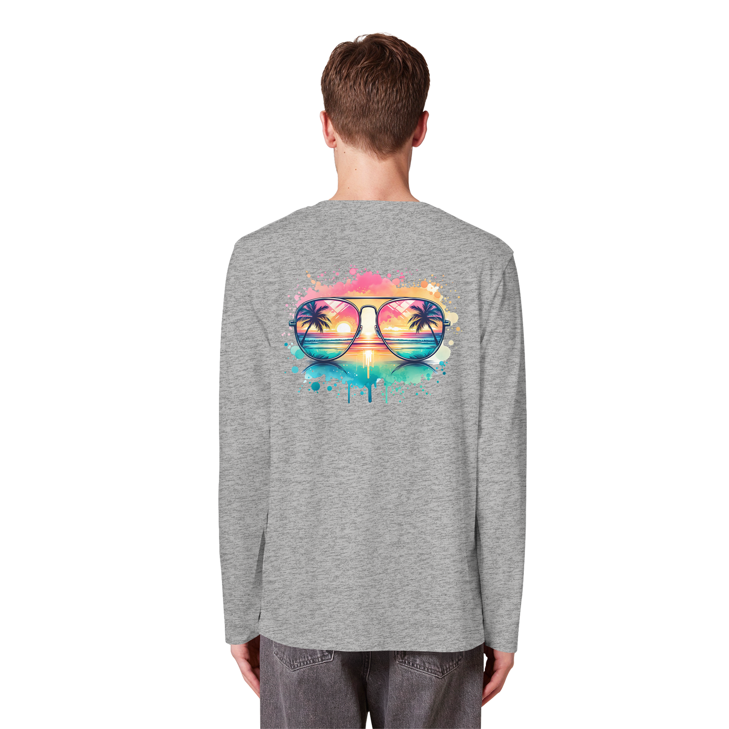 Tropical Sunset Glasses - Organic Longsleeve
