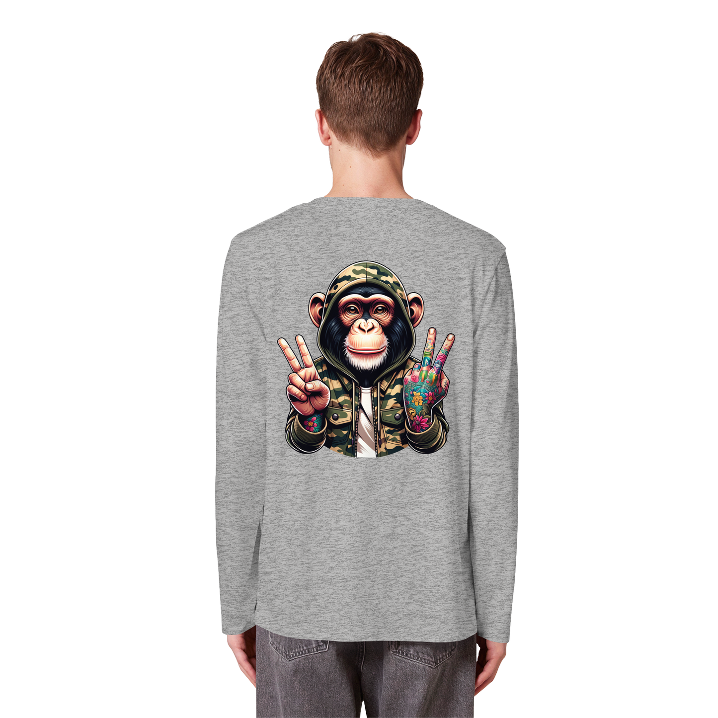 Jungle Ink Monkey - Organic Longsleeve