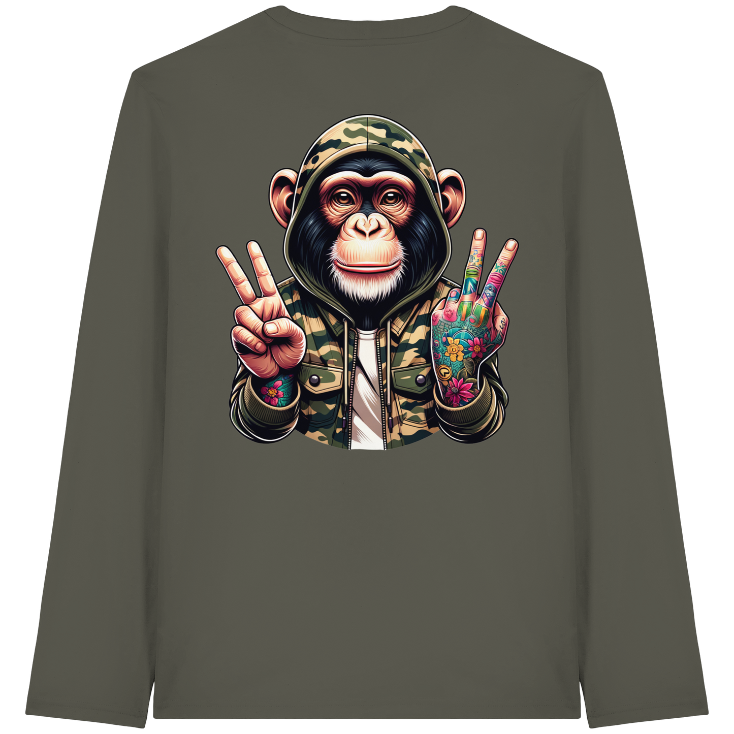 Jungle Ink Monkey - Organic Longsleeve