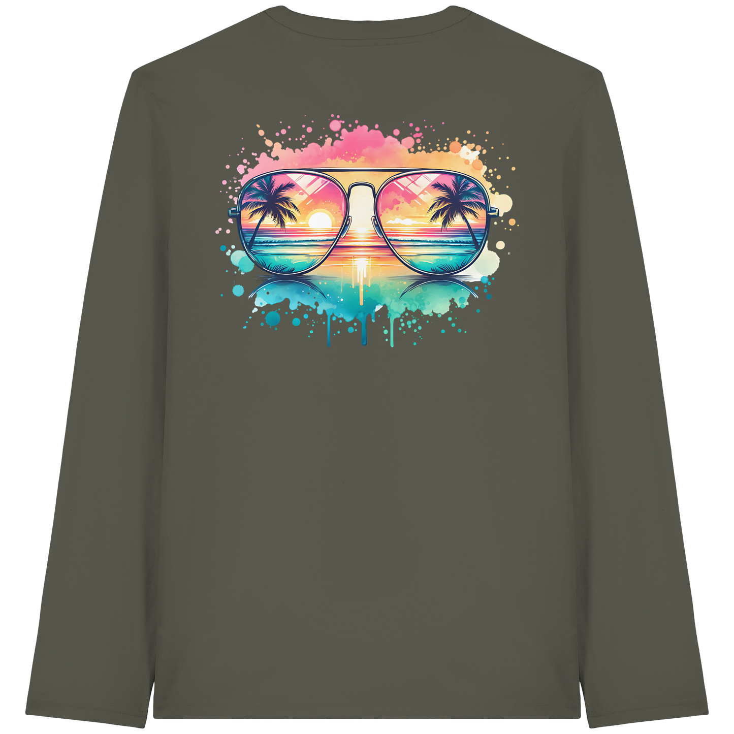 Tropical Sunset Glasses - Organic Longsleeve