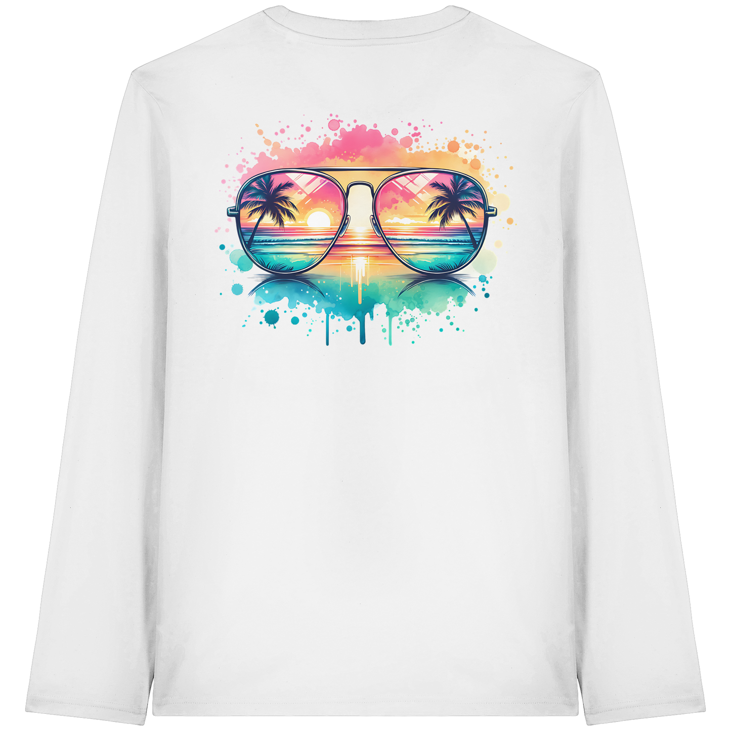 Tropical Sunset Glasses - Organic Longsleeve