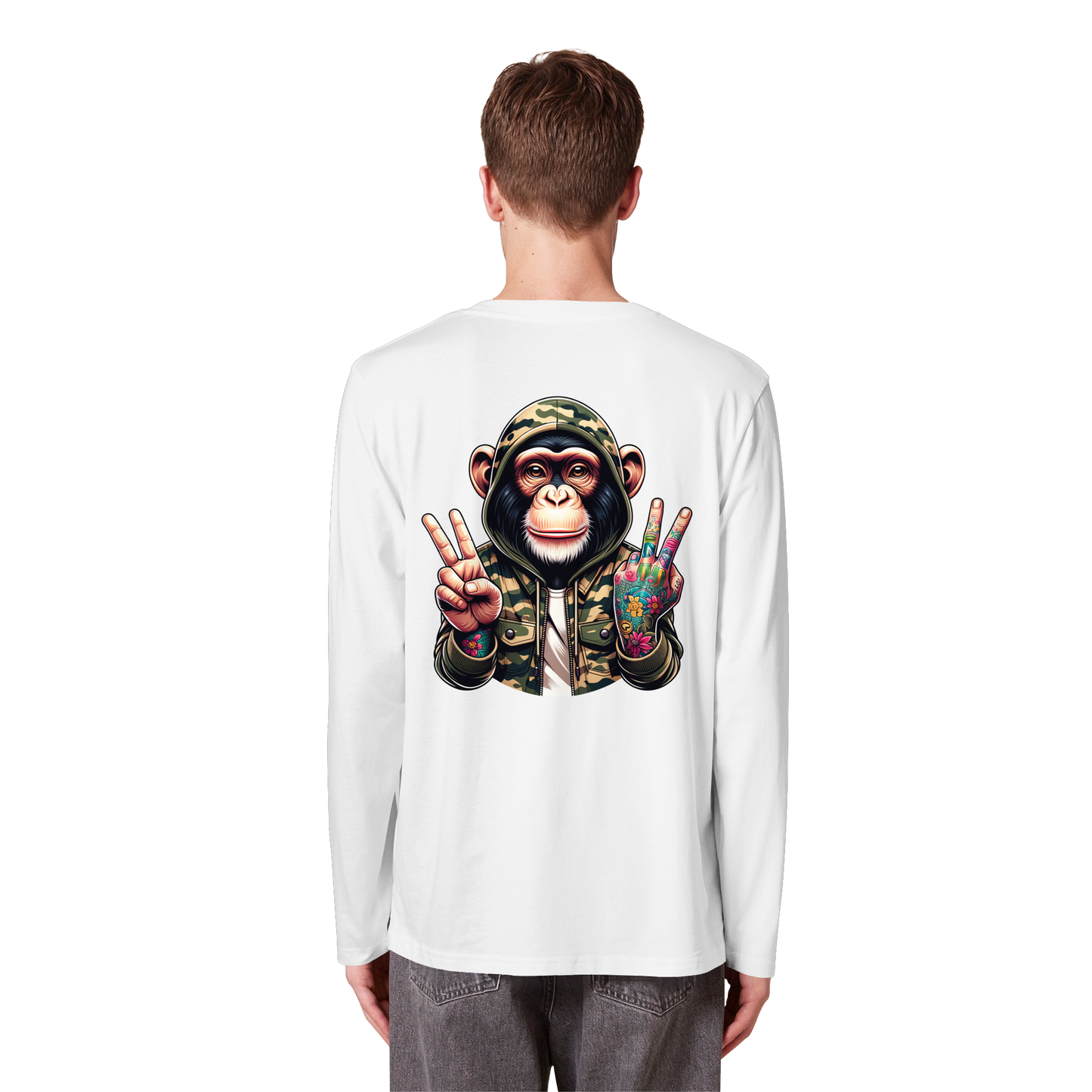 Jungle Ink Monkey - Organic Longsleeve